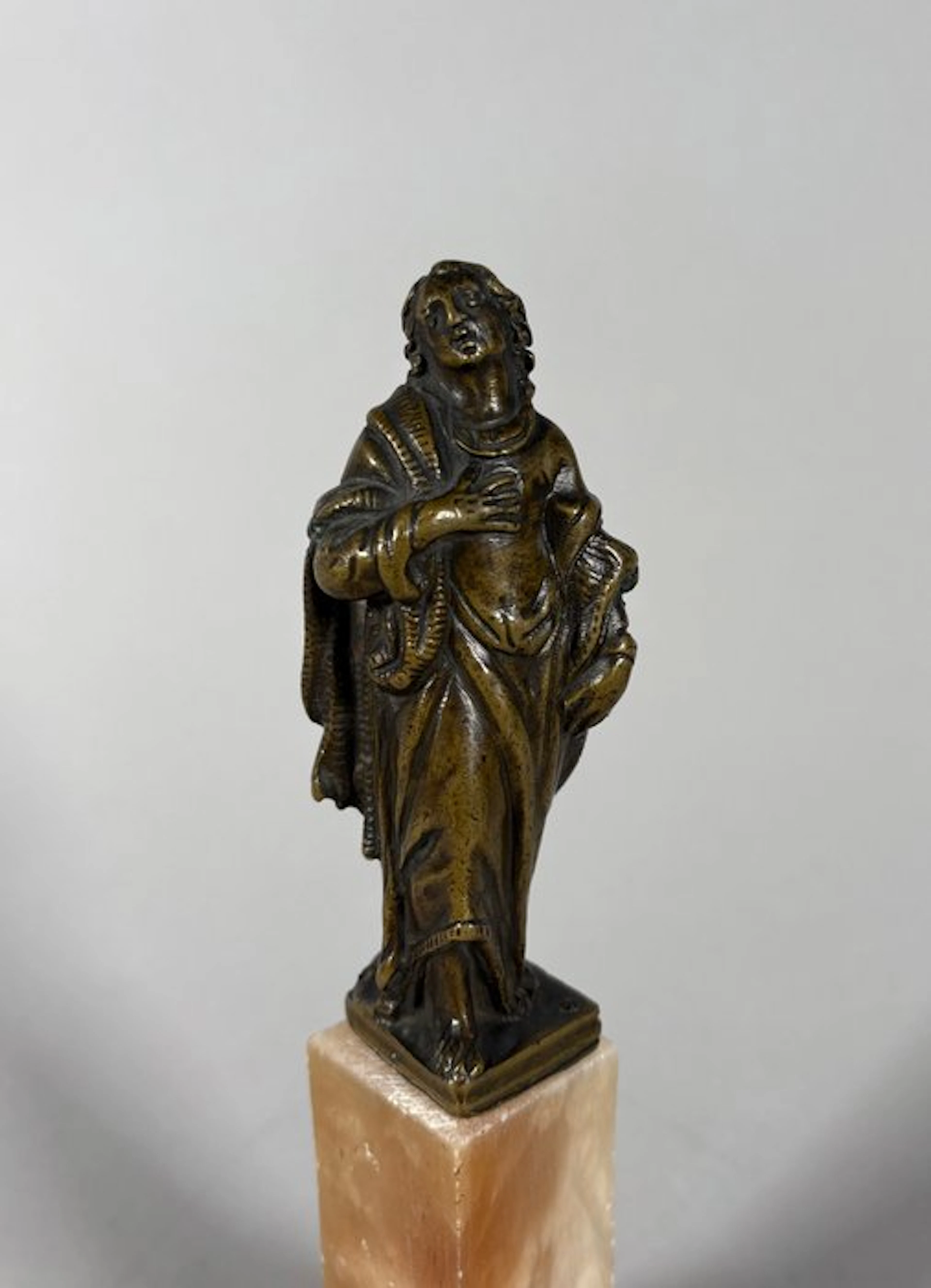 Sculpture, Saint Jean-Baptiste, XVIIeme siecle - 23 cm - Bronze
