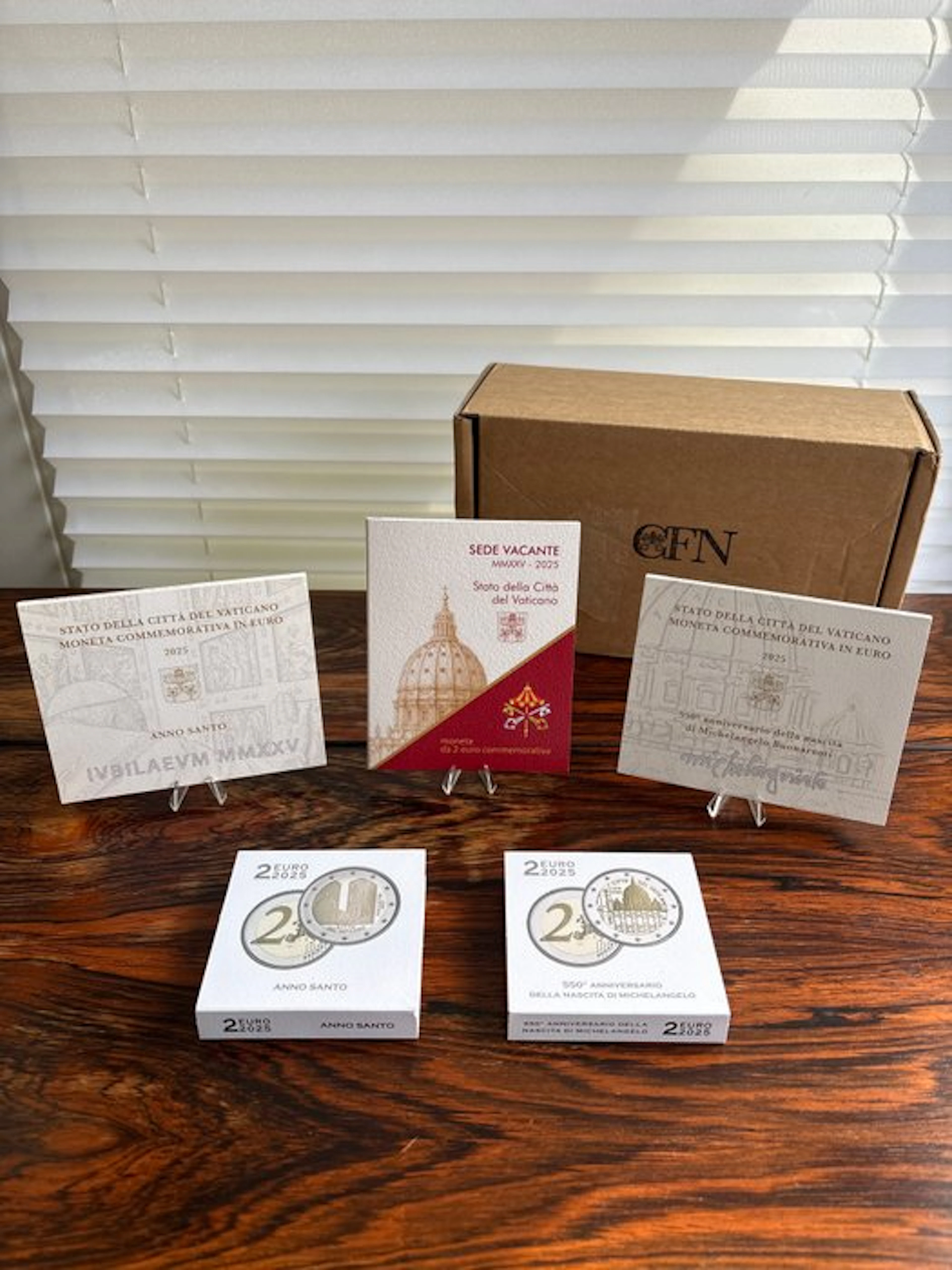 Vatican. 2 Euro 2025 (5 coins incl. 2 Proof coins) (No reserve price)