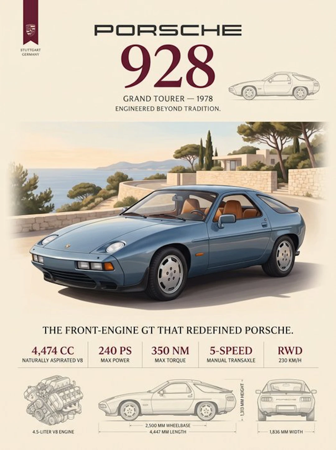 Shmidt.Art - Porsche - Porsche 928 Grand Tourer — 1978 - 1970s