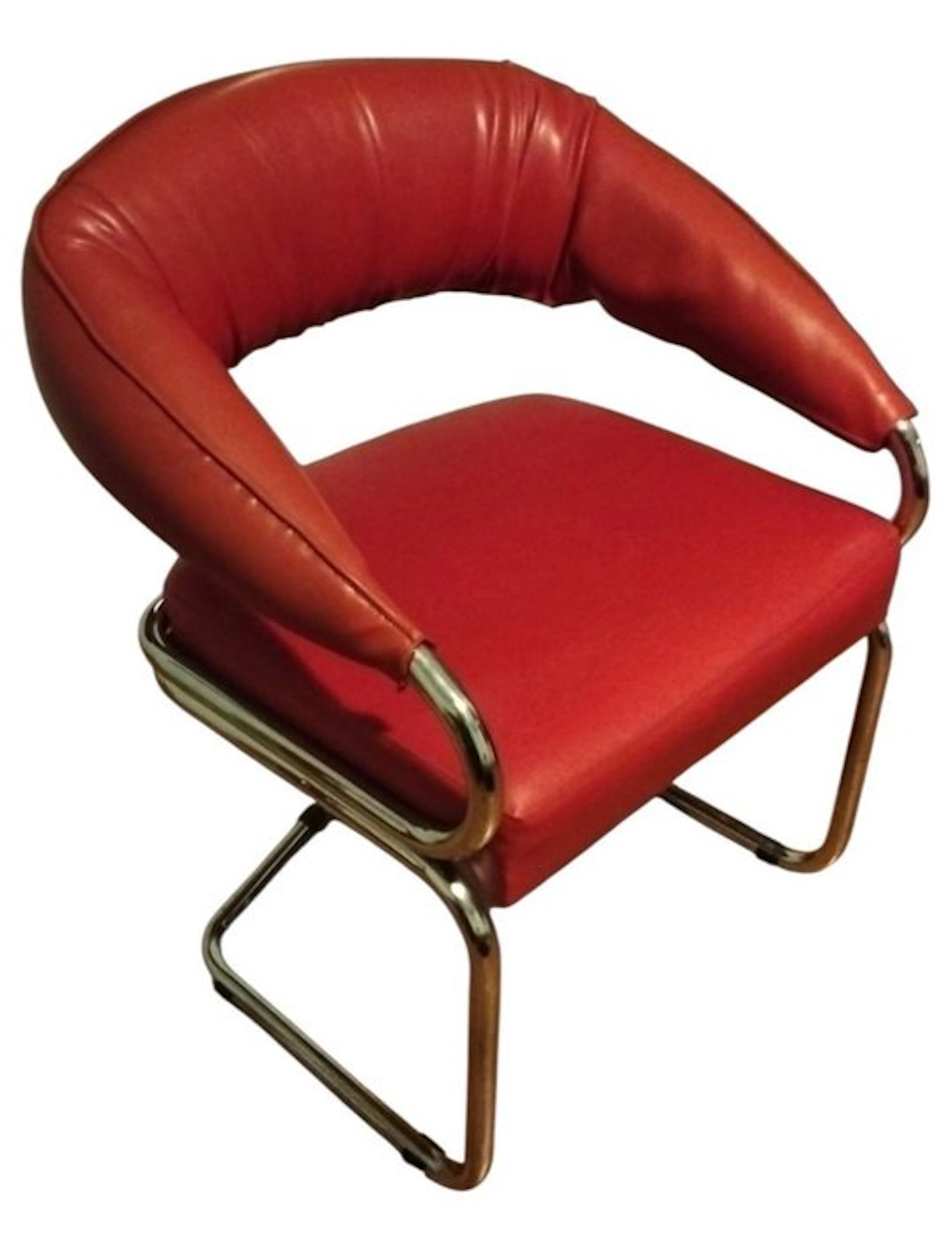 Chair - Synthetic leather, Chrome plated