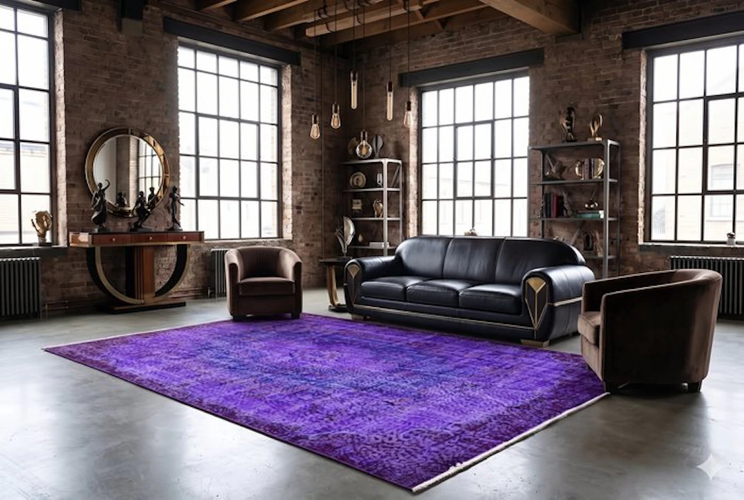Purple vintage - Rug - 280 cm - 165 cm - √ handmade √ certificate