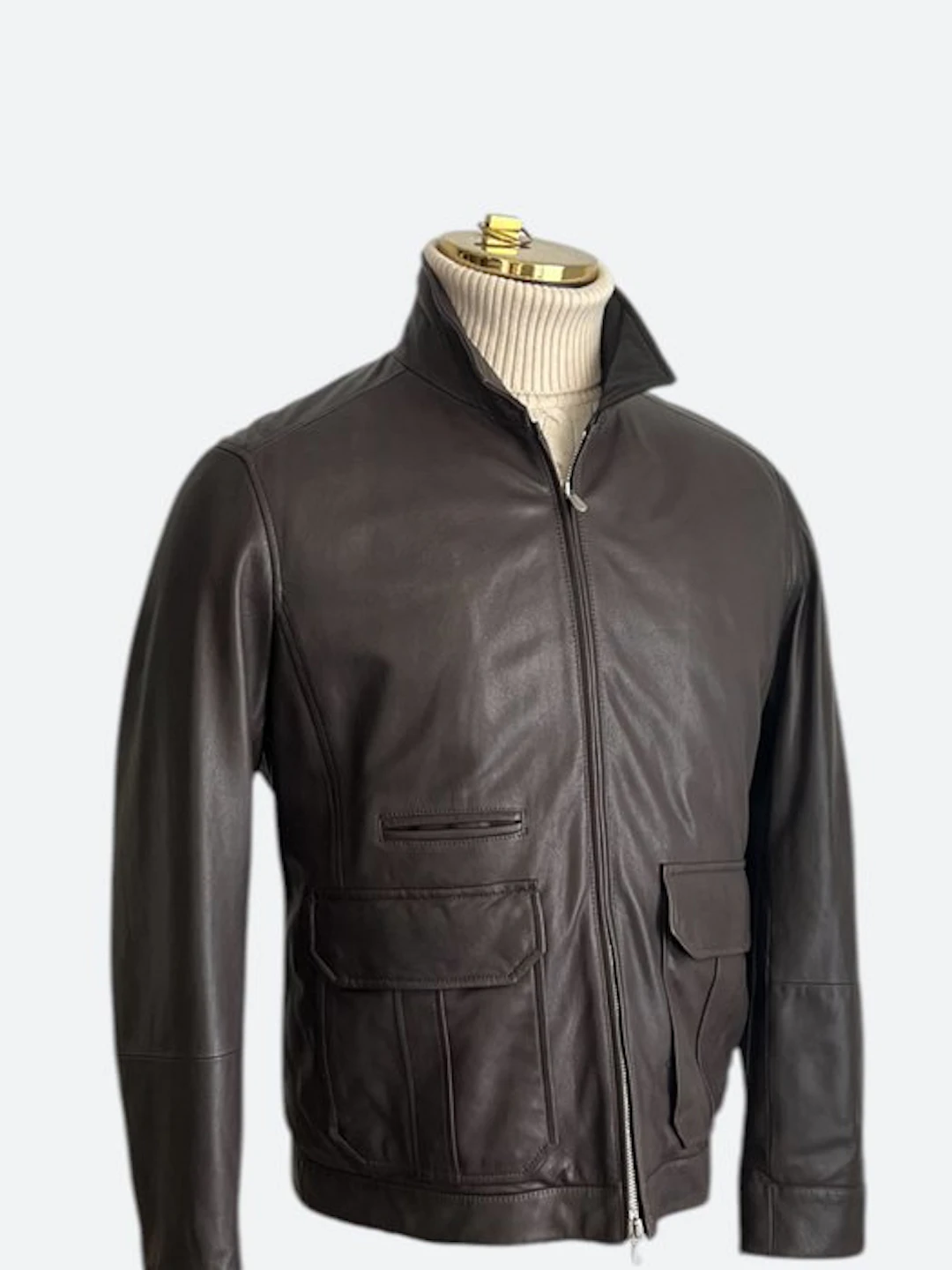 Brunello Cucinelli Eco Feather Leather Jacket - Down jacket