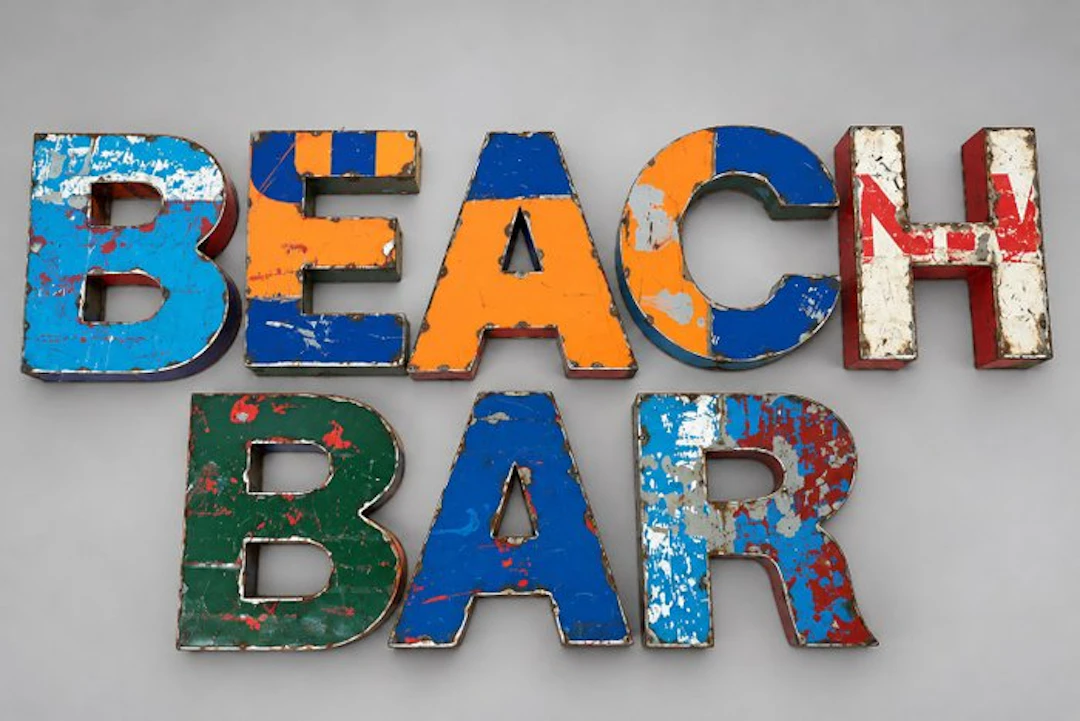 Decorative ornament (8) - Europe - Metal letters man cave