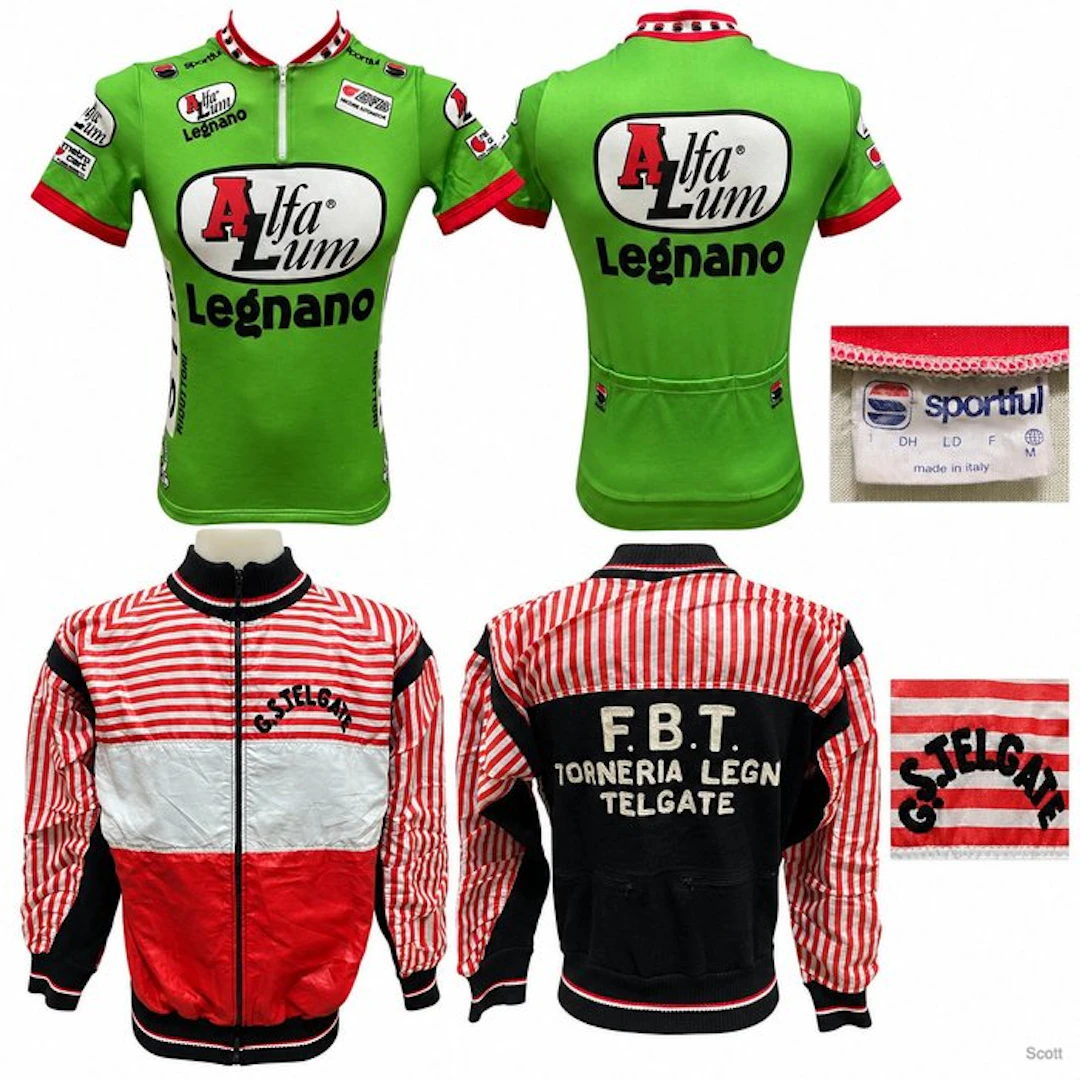 Due volti del ciclismo vintage – Maglia Alfa Lum Legnano e giacca G.S
