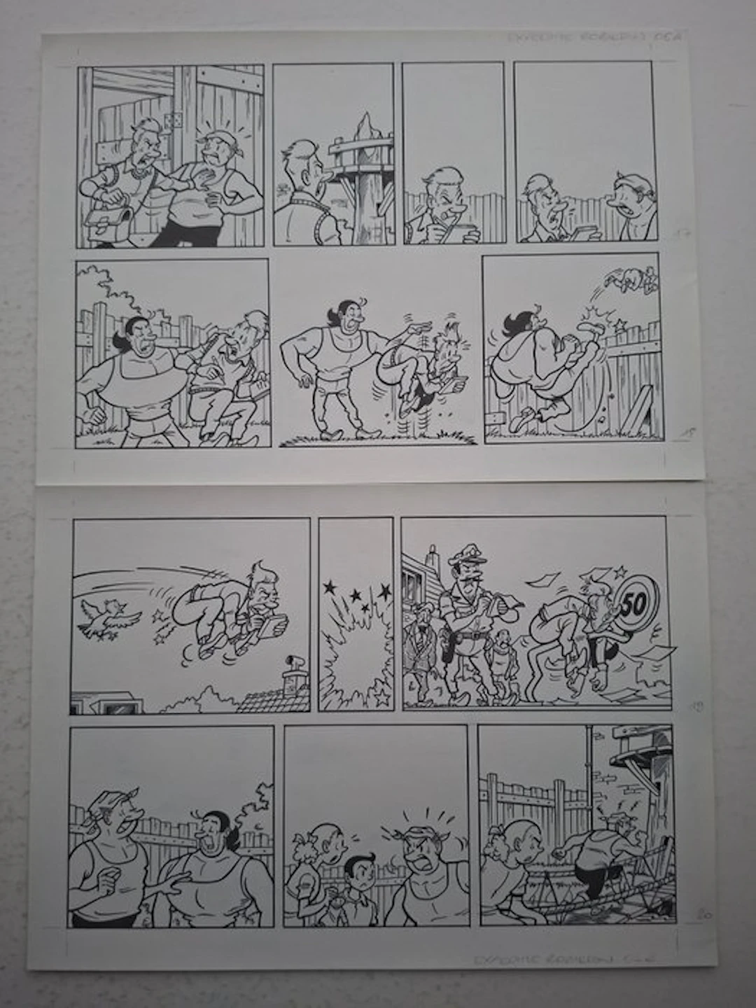 Luc Morjaeu - 1 Original page - Suske en Wiske - Expeditie Robikson