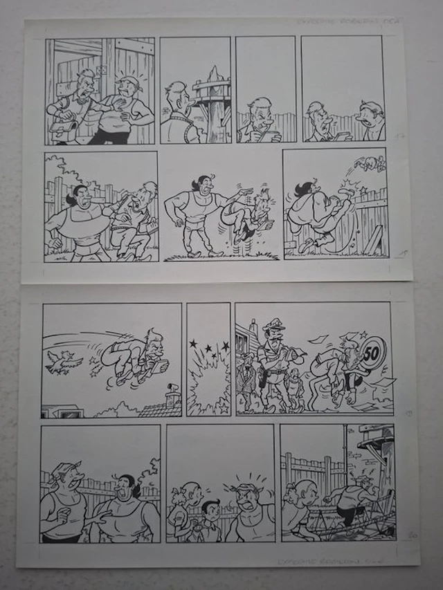 Luc Morjaeu - 1 Original page - Suske en Wiske - Expeditie Robikson