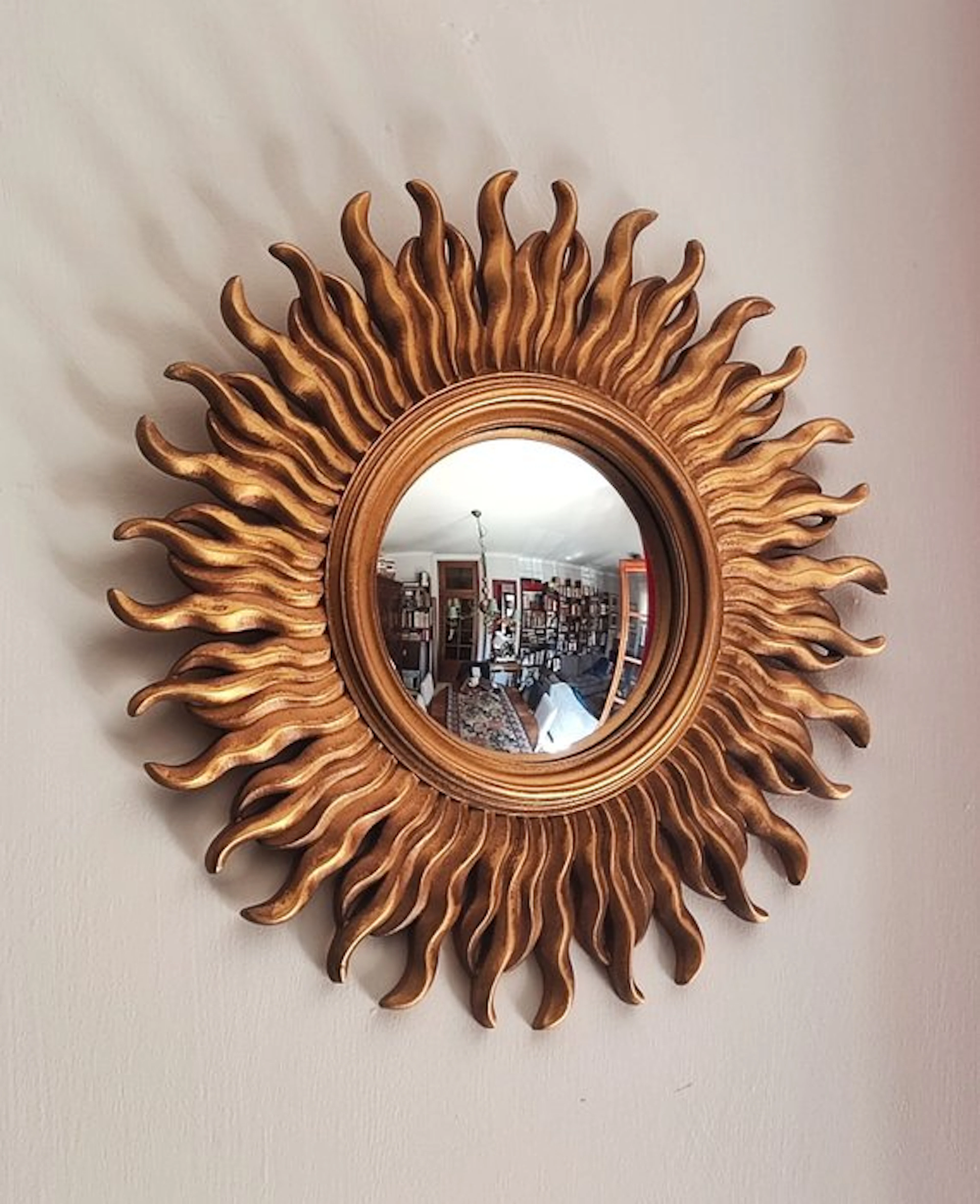 Wall mirror- Witch's Eye / Butler - Glass, Resin - Convex Sun Mirror