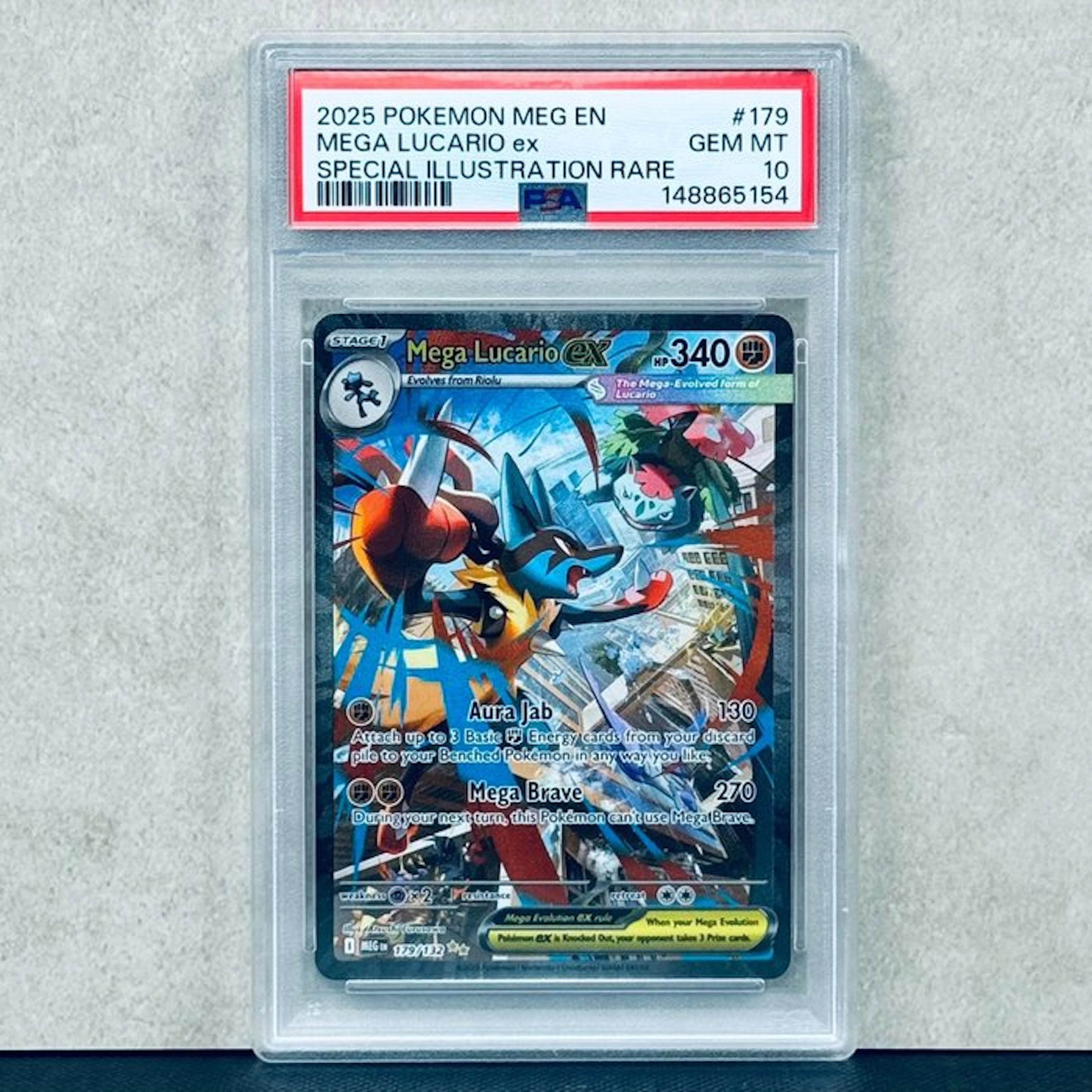 Pokémon Graded card - Mega Lucario ex #179 2025 POKEMON...