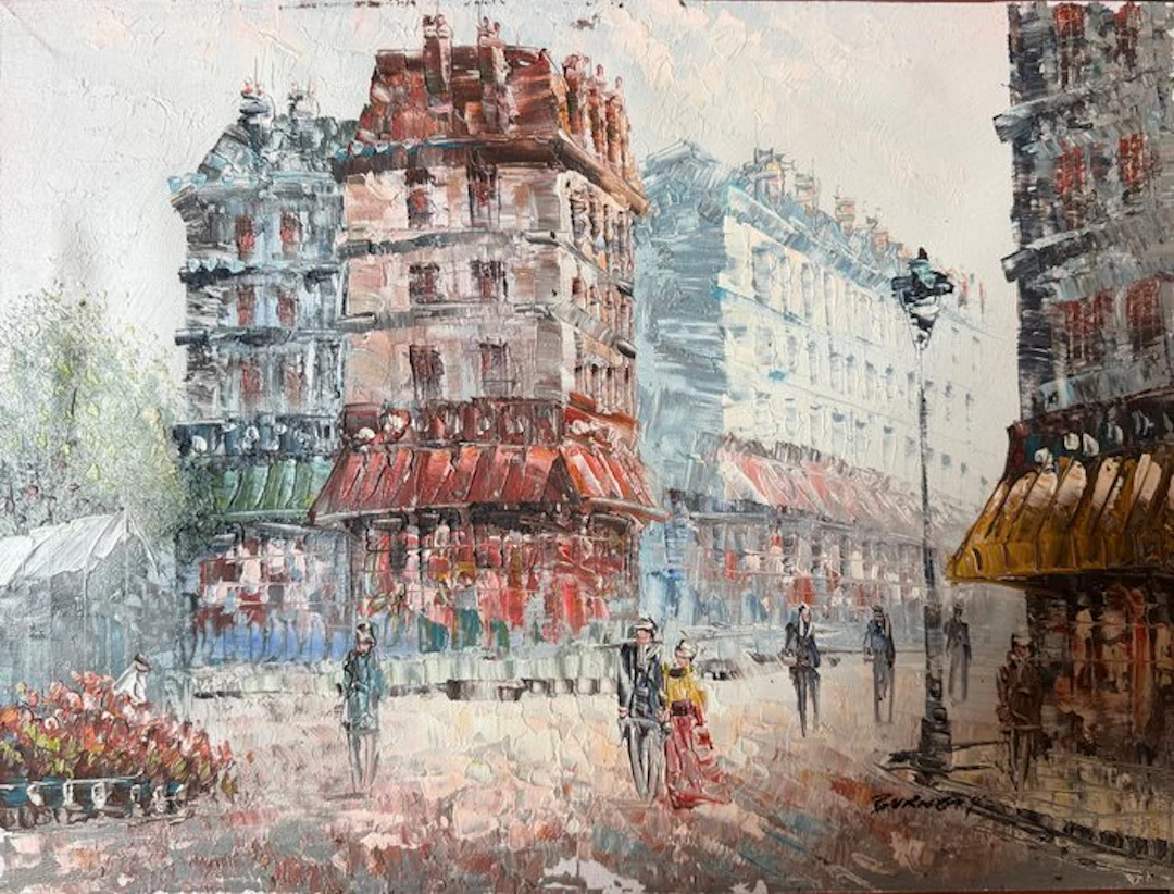 C. Burnett (XX) - Façades haussmaniennes, rue de Paris