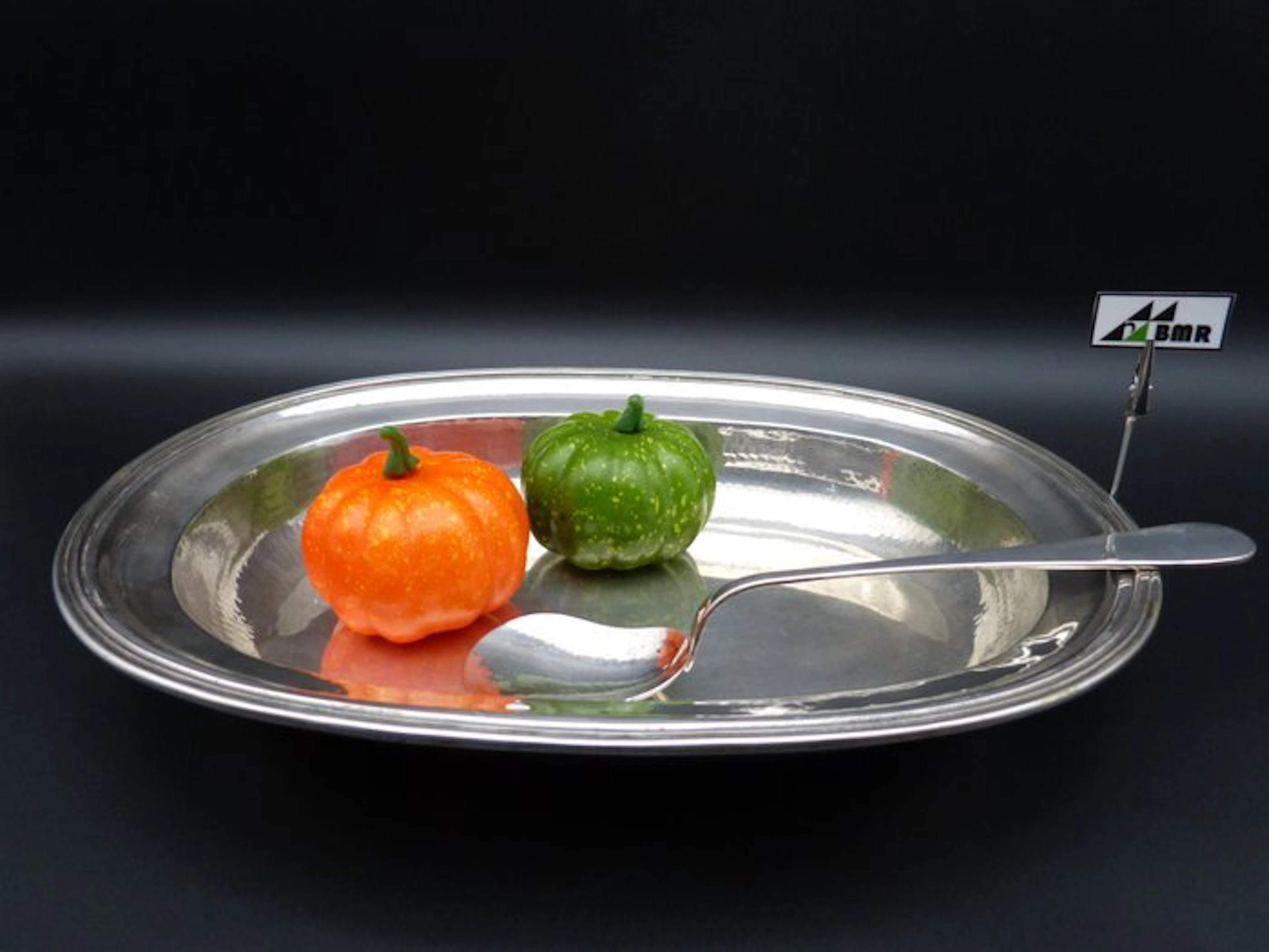 Dish (2) - .800 silver - Italian serving bowl