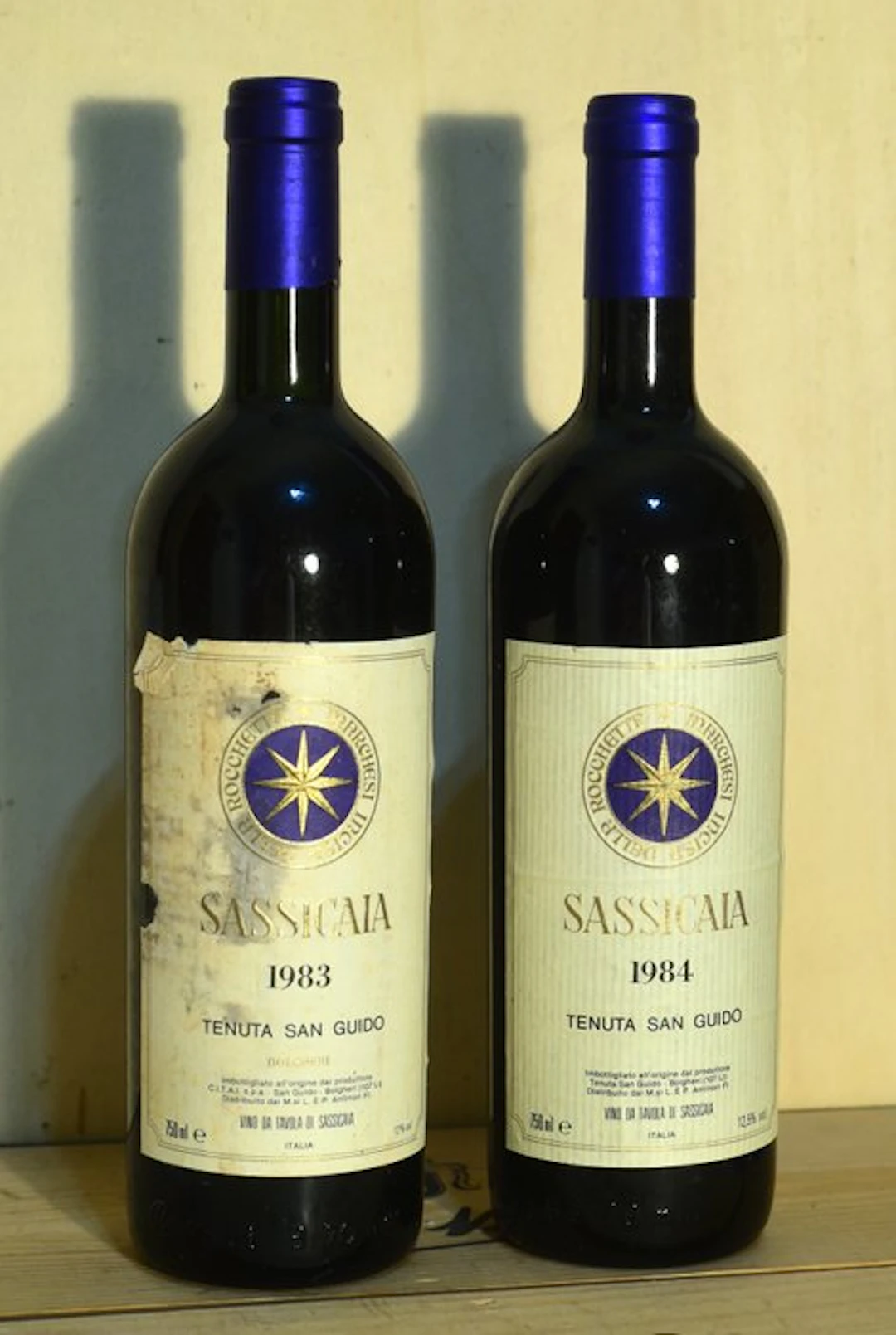 1983 & 1984 Tenuta San Guido, Sassicaia - Tuscany - 2 Bottles (0.75L)