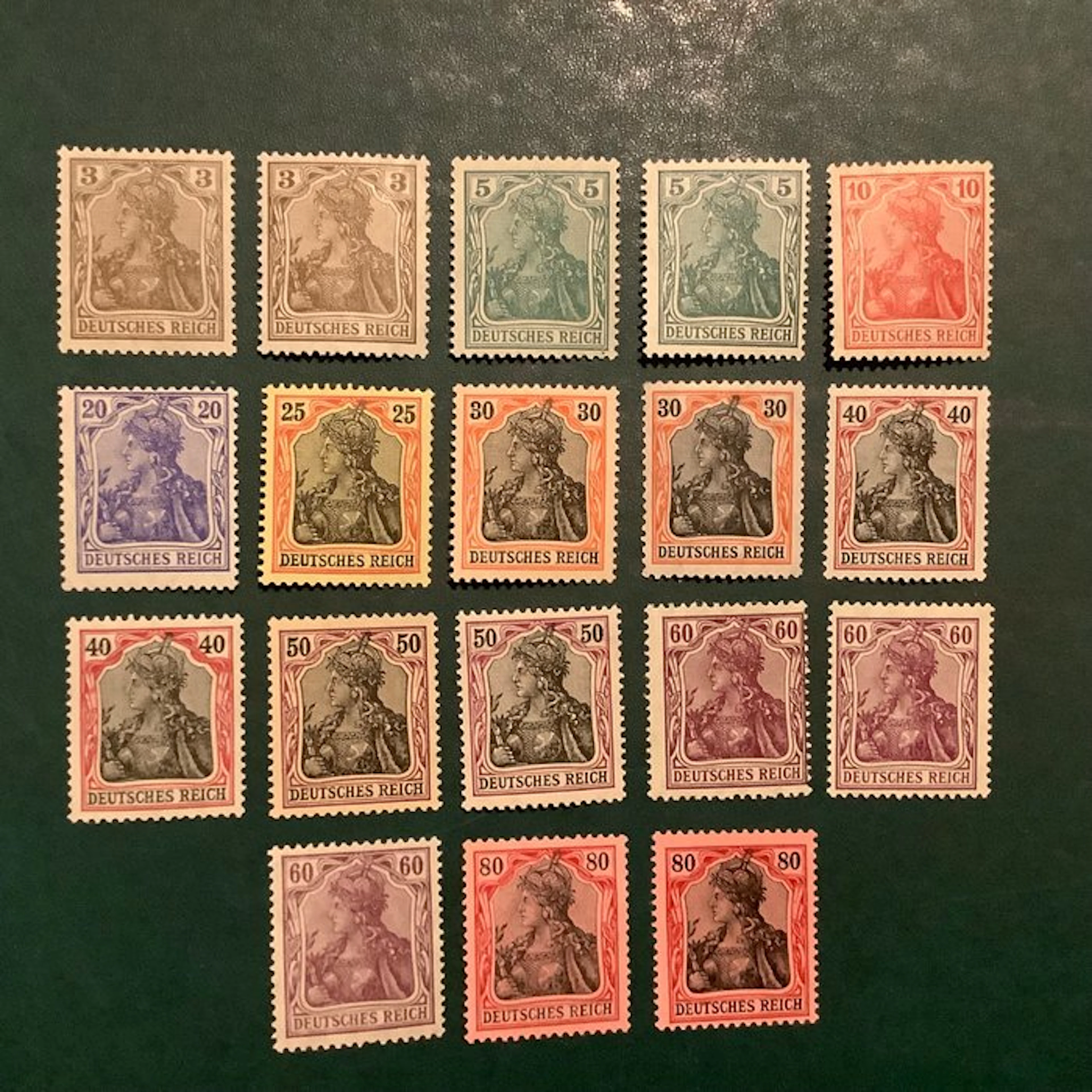 German Empire 1915 - Germania Kriegsdruck fully graded with nuances