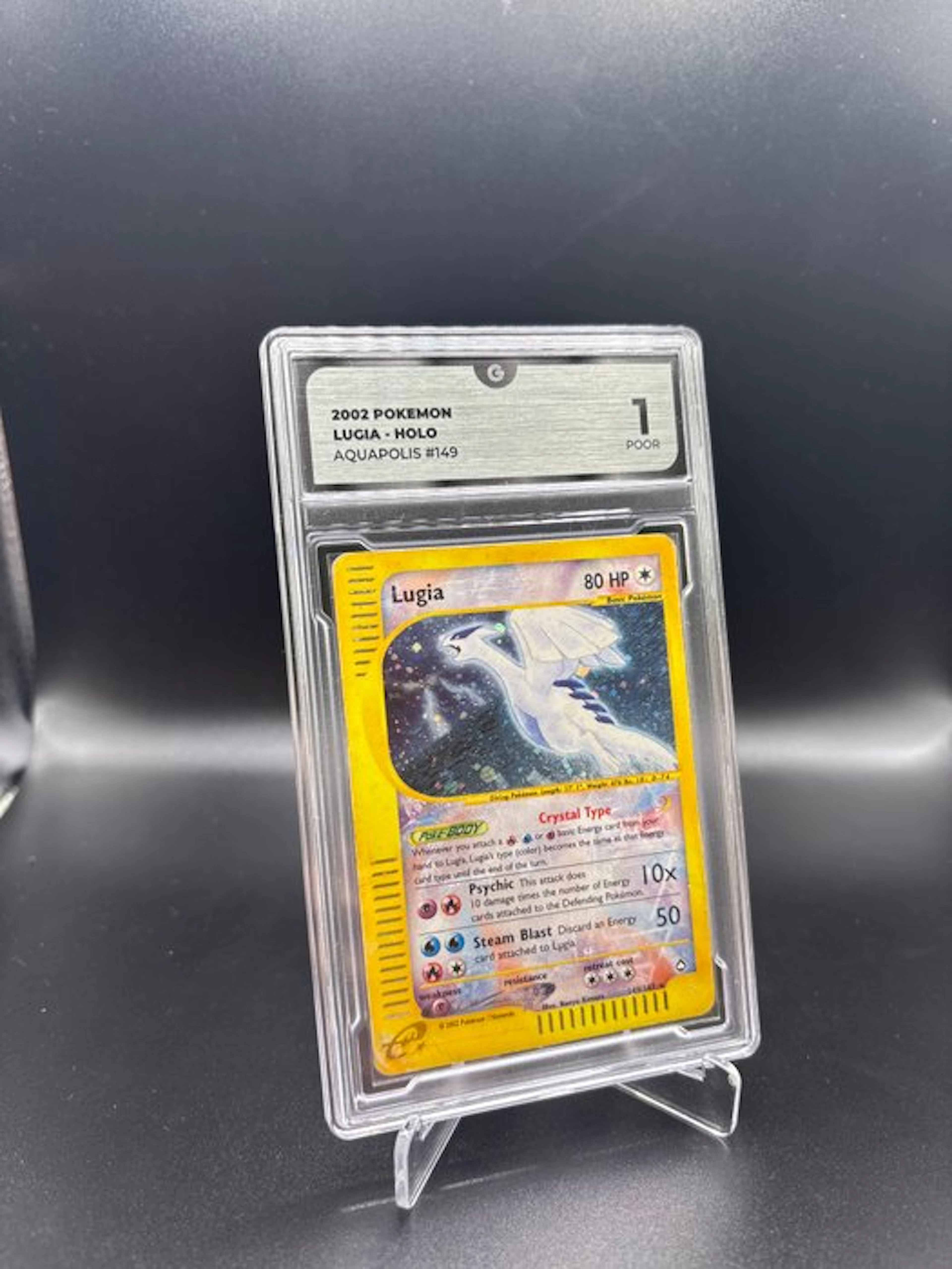 Pokémon - 1 Graded card - Lugia #149 Aquapolis Crystal Holo - GG 1
