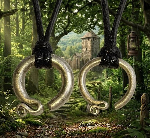 Medieval Silver Suspension rings. In excellent condition. (No reserve price)