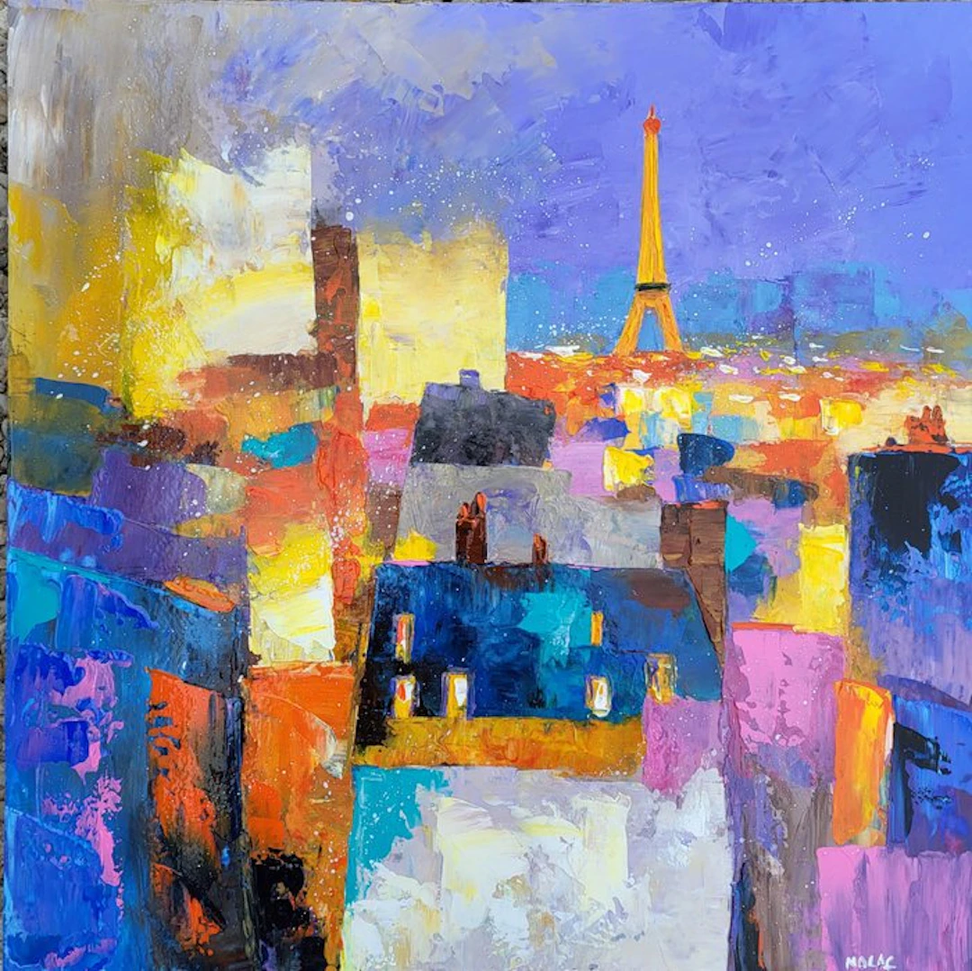 NOLAC - Tableau original de NOLAC au couteau 2026 "Paris