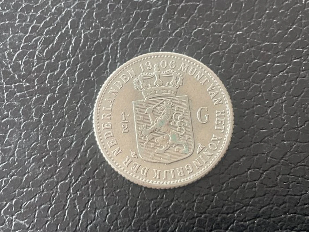 Netherlands. Wilhelmina. 1/2 Gulden 1906 (No reserve price)