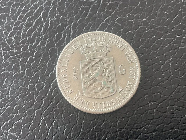 Netherlands. Wilhelmina. 1/2 Gulden 1906 (No reserve price)