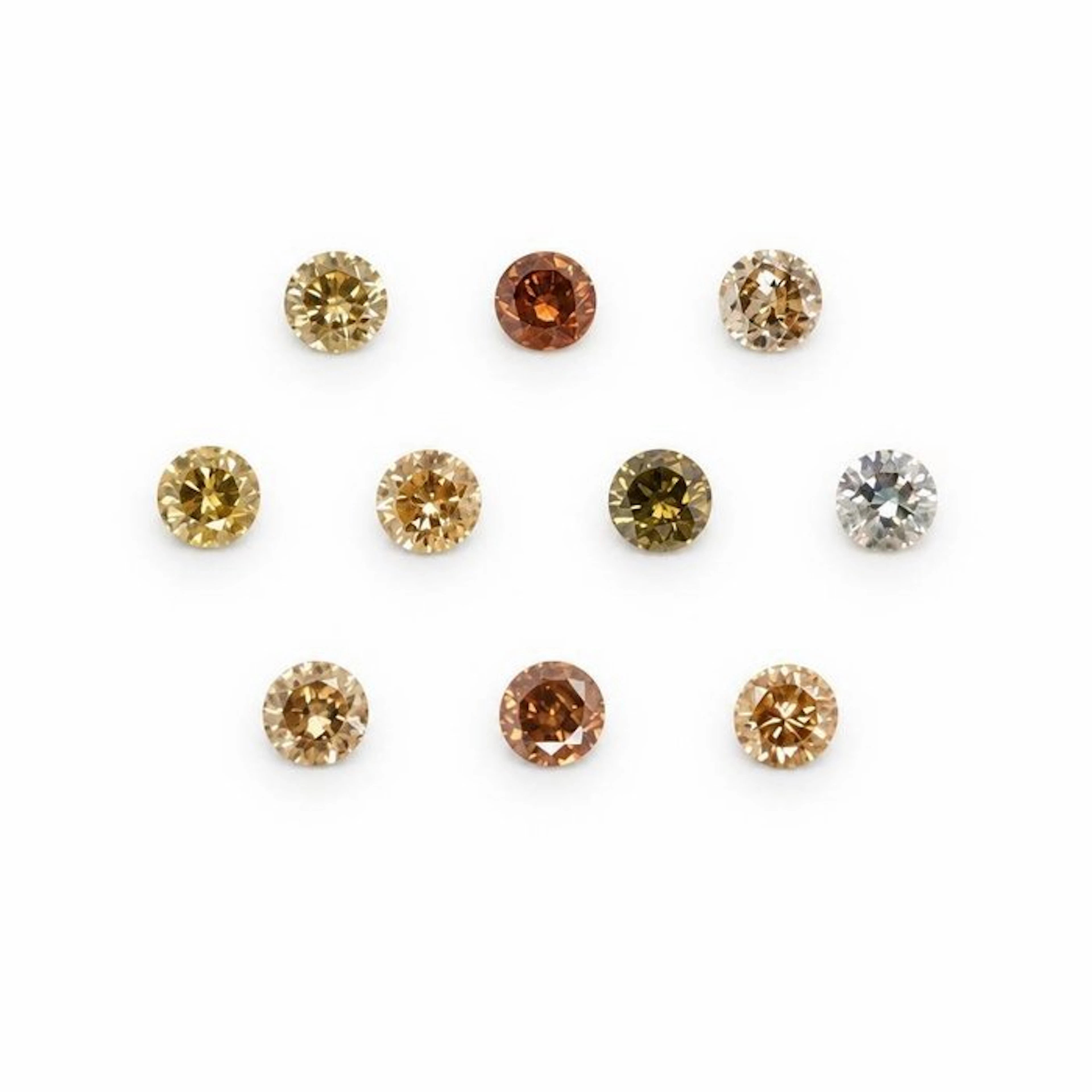 No reserve price - 10 pcs Diamond (Natural coloured)...