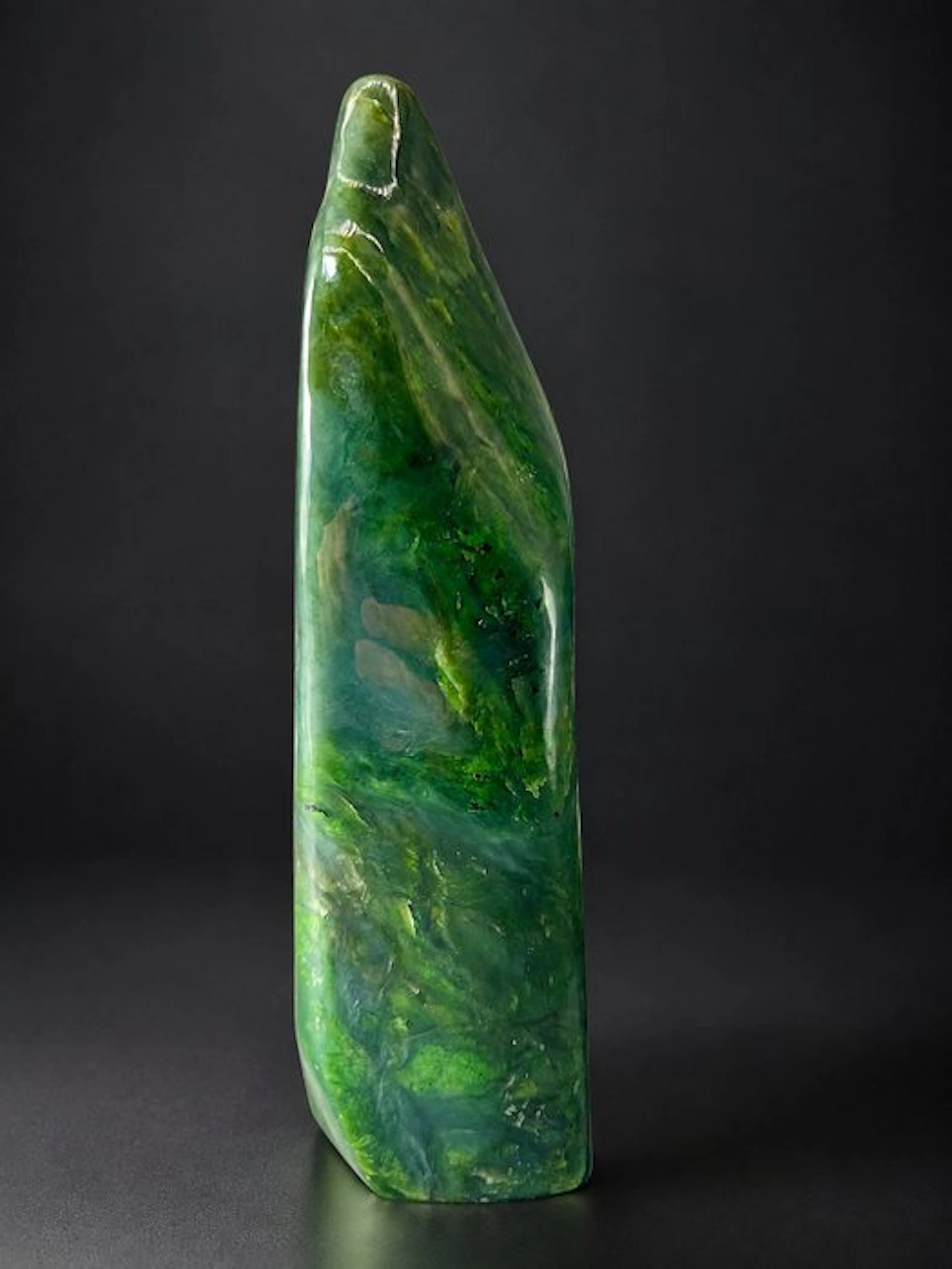 Exceptional Nephrite Jade Freeform – Rich Multi-Green...