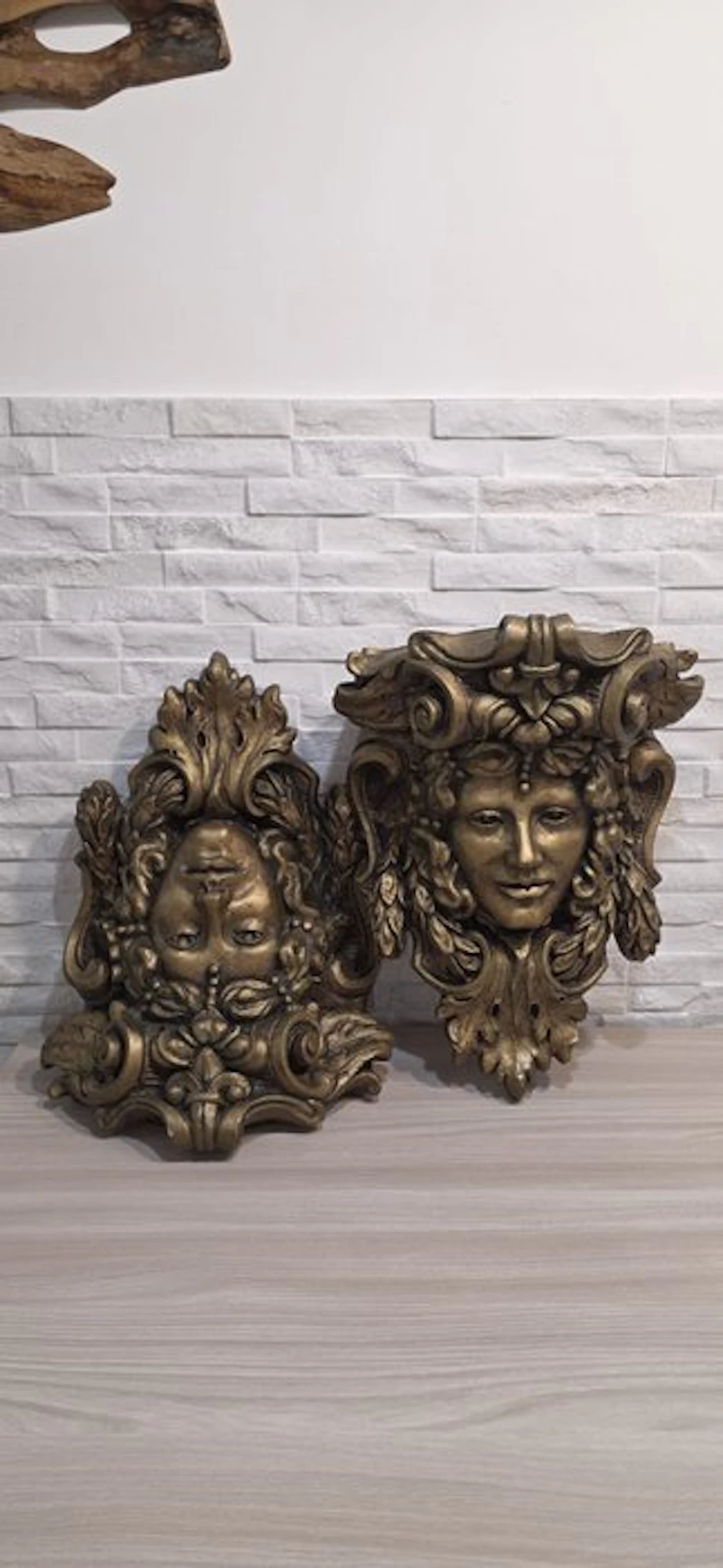 Wall shelf unit - Resin, Wood