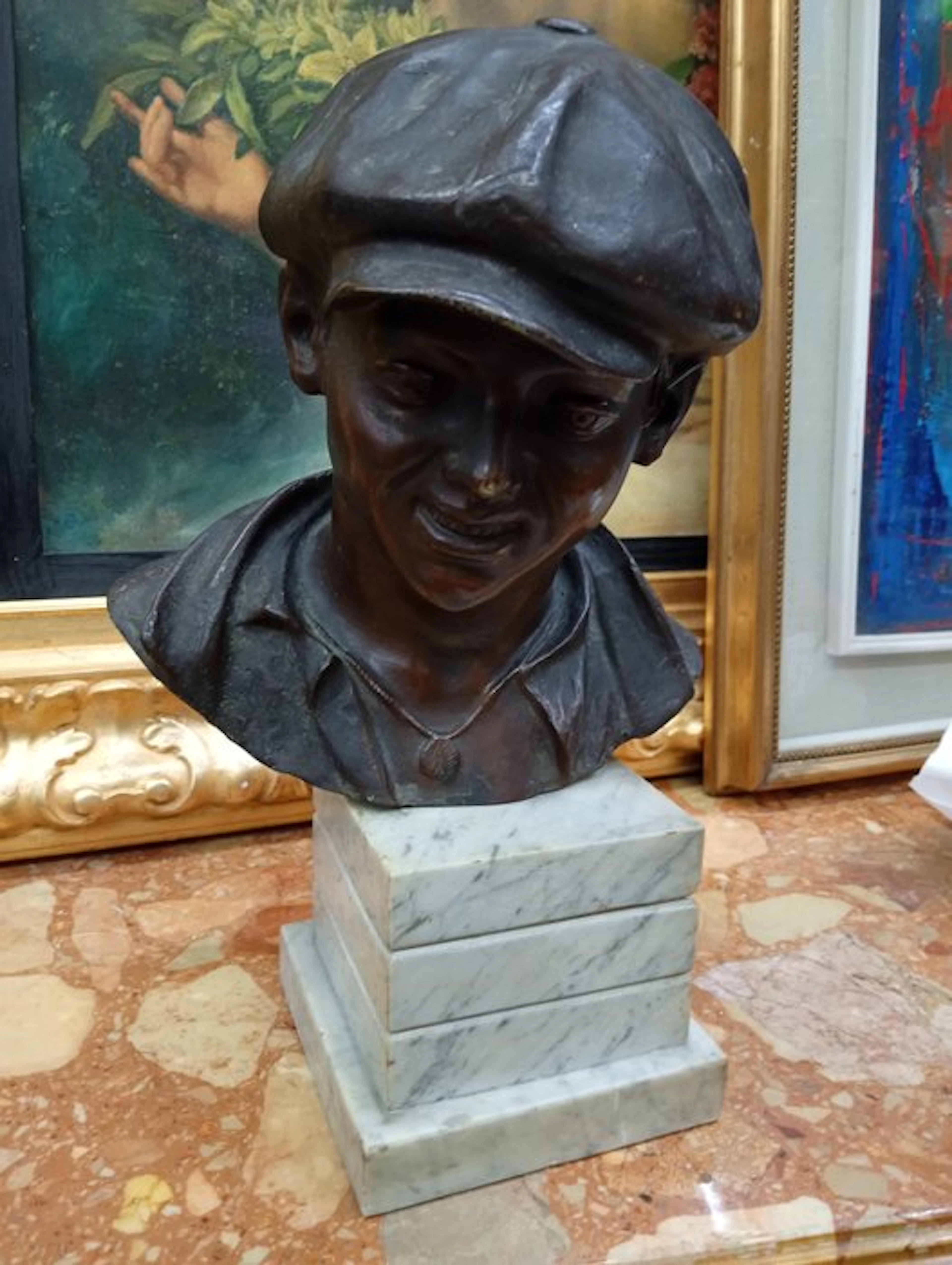 Sculpture, Scugnizzo napoletano - 40 cm - Bronze