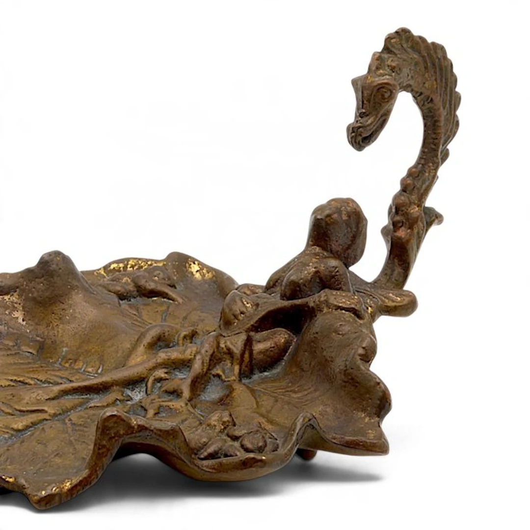 Vide poche - Art Nouveau Style – Leaf-shaped valet tray...
