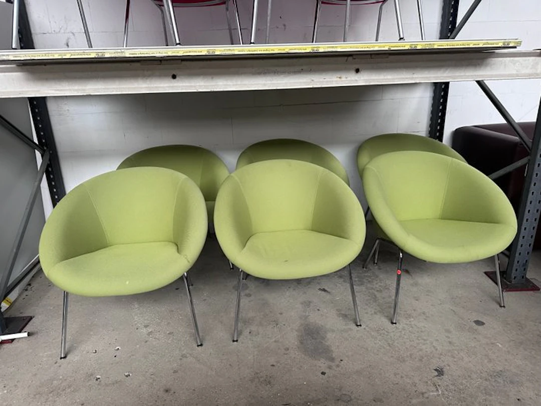 Walter Knoll - Armchair (6) - 369 armchairs - Textile, Metal