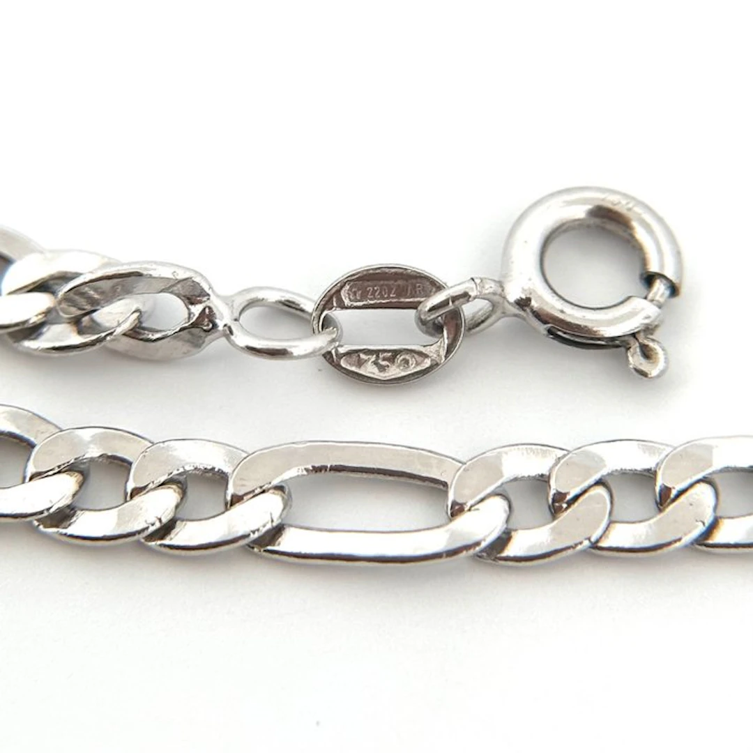 Bracelet - 18 kt. White gold - Figaro