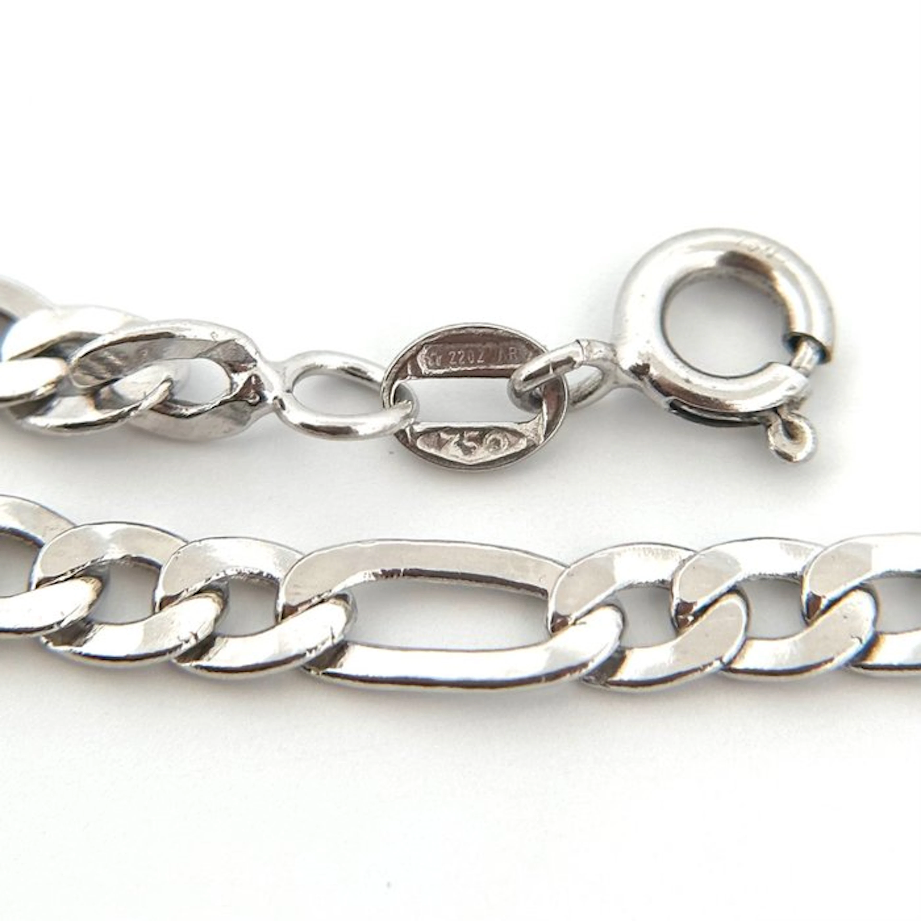 Bracelet - 18 kt. White gold - Figaro