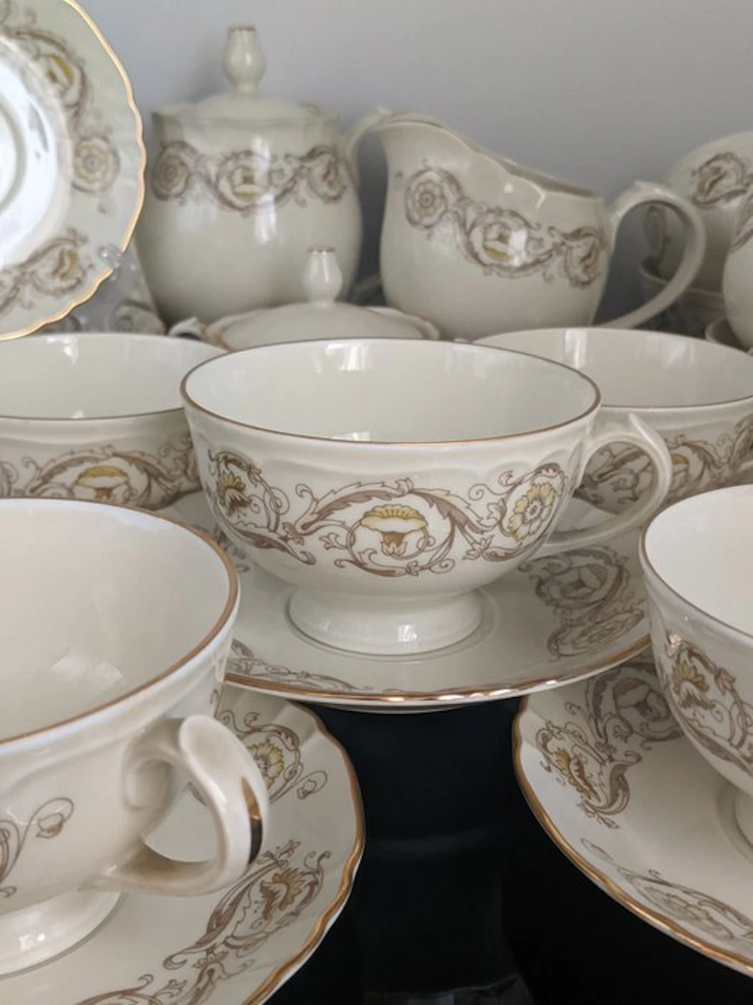 Richard Ginori - Breakfast set (27) - Lorena-Decoro Grottesche - Creamware