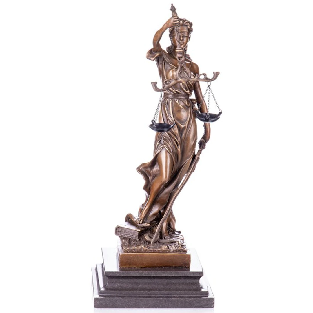 Figure - Bronzefigur „Justitia“ – klassische Darstellung...
