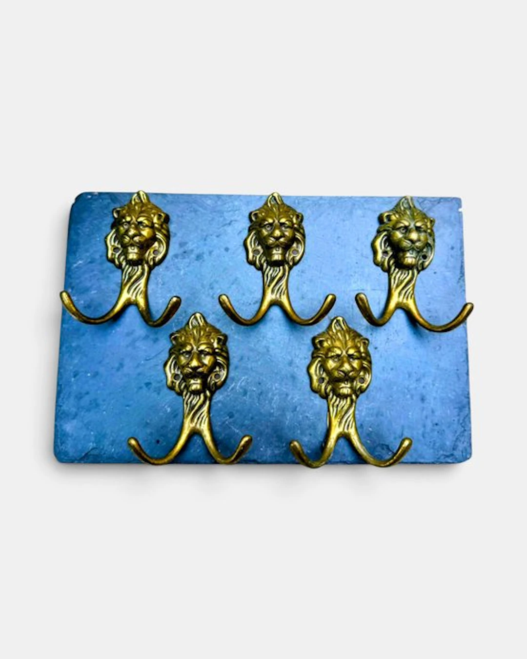 Set of coat hooks (5) - Brass - baroque