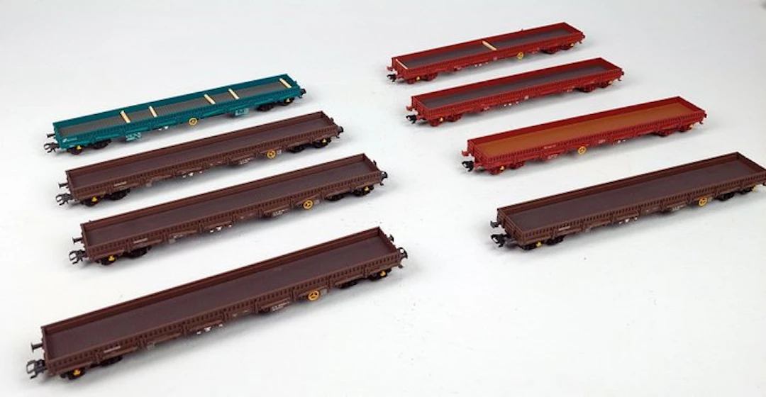 Märklin, Trix H0 - Model train freight carriage (8) - RES X low-side wagons