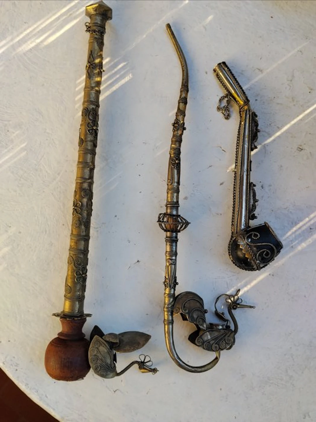Hilltribe - Pipe - Silvered bronze - (3)