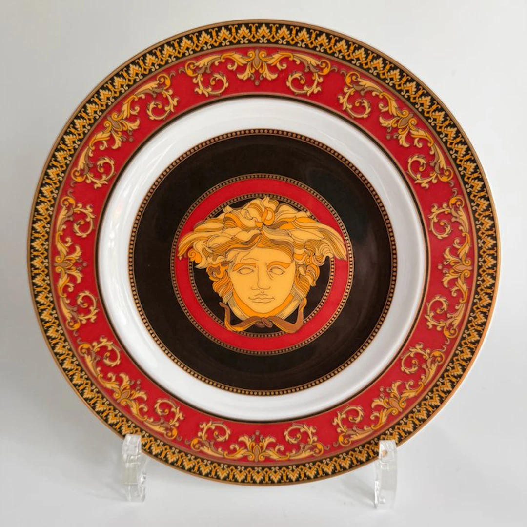 Rosenthal - Versace - Plate - Brotteller 18 cm Medusa Rot...