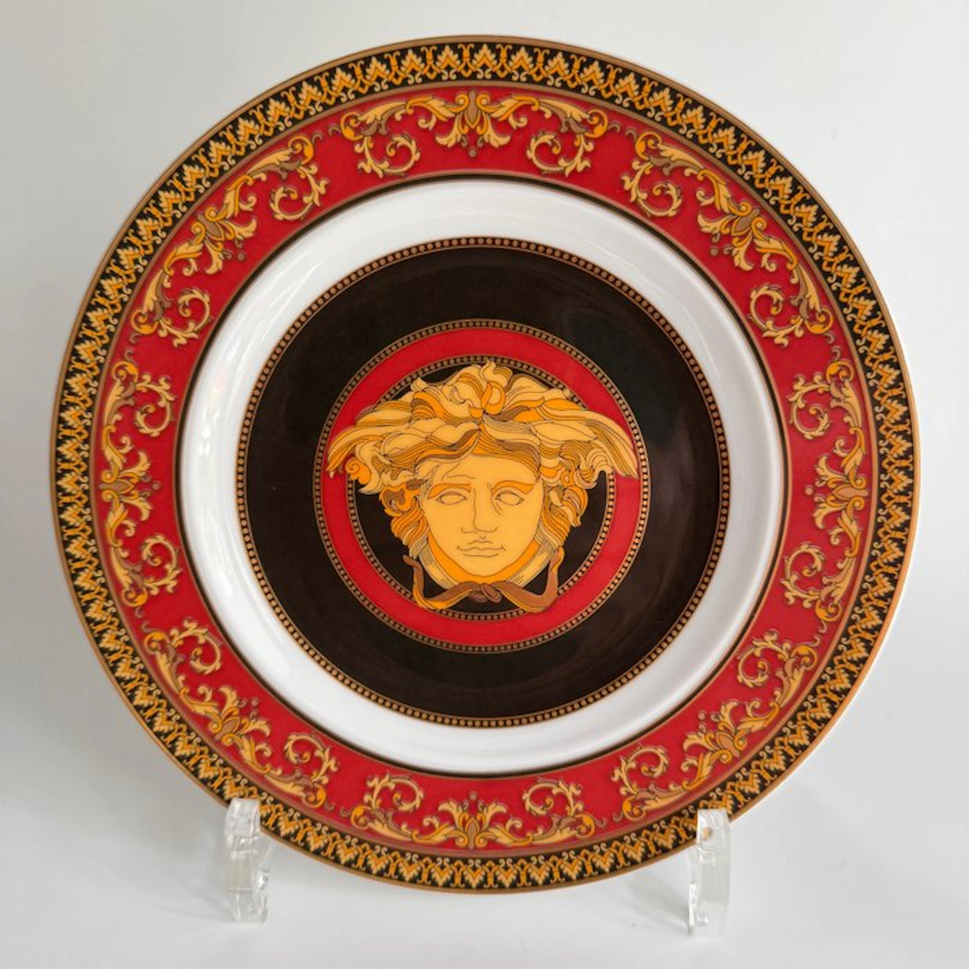 Rosenthal - Versace - Plate - Brotteller 18 cm Medusa Rot...
