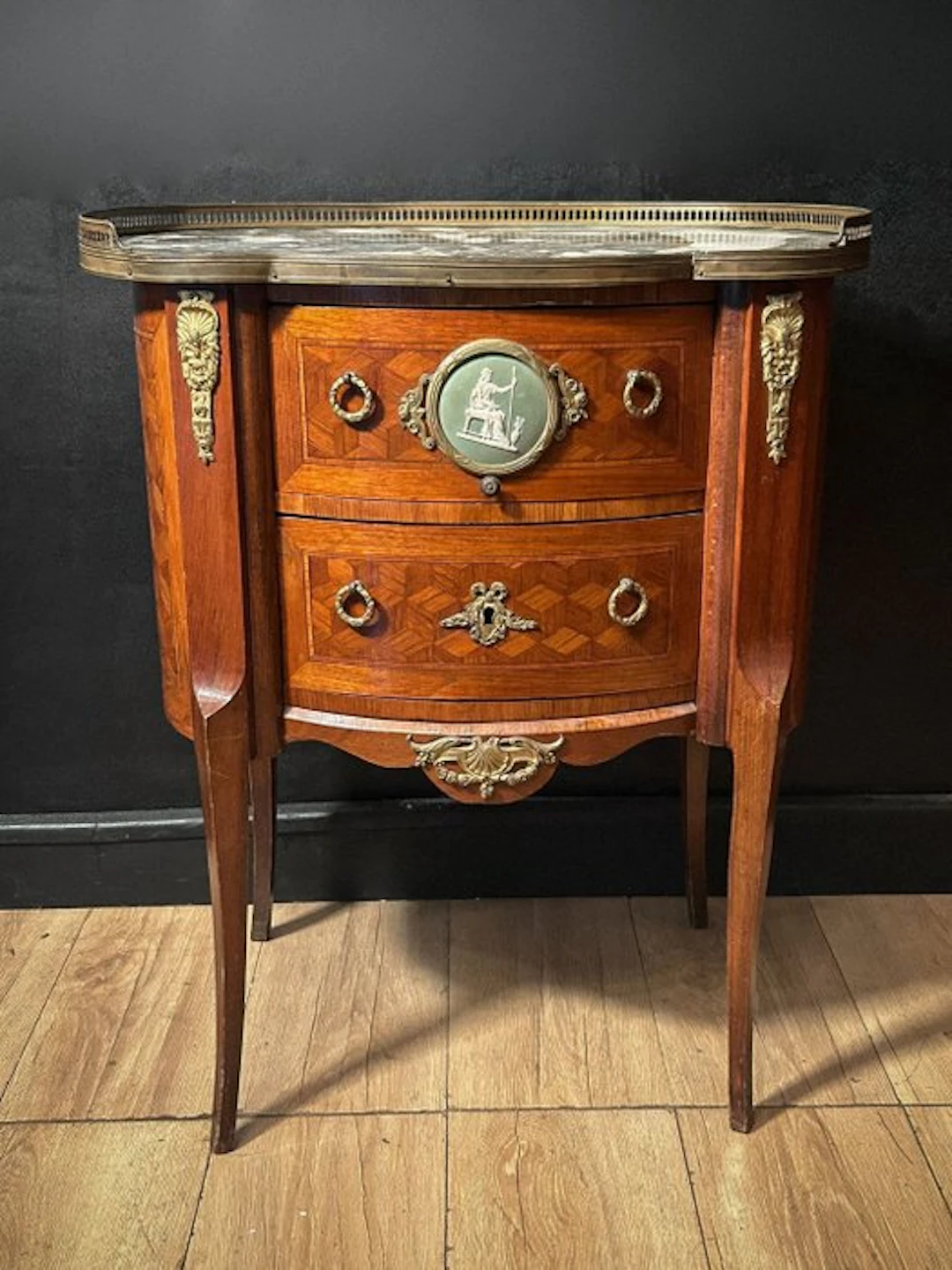 Table ambulante - Wood, Marble - Napoleon III nightstand