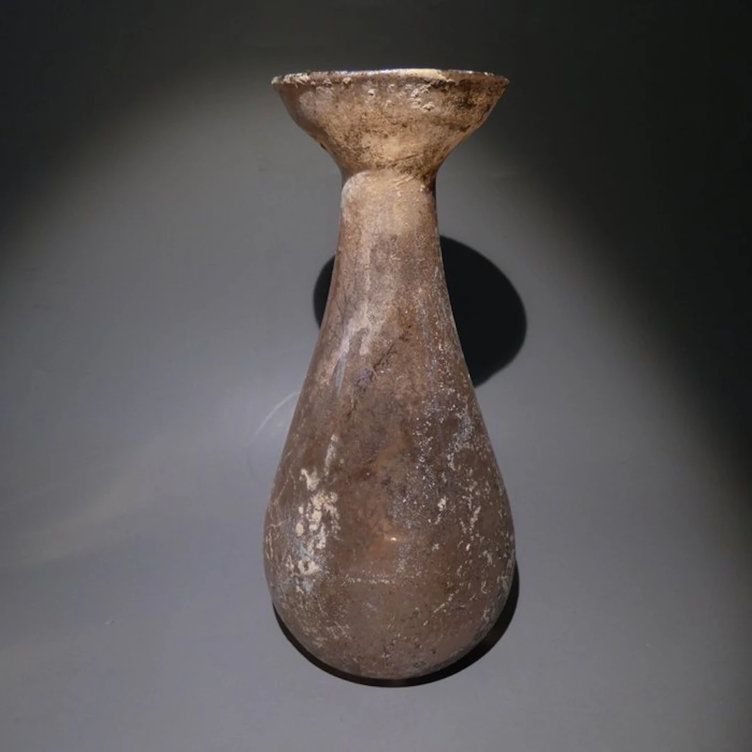 Ancient Roman Glass Jar. 18,5 cm D. 1st - 2nd century AD