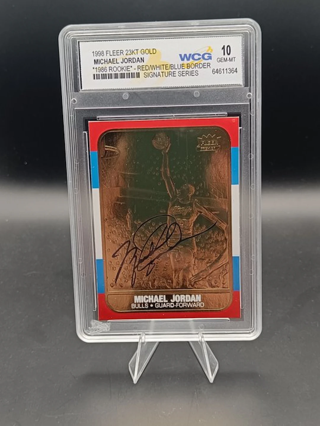 Fleer 1998 23KT Gold Michael Jordan - WCG 10 Graded card