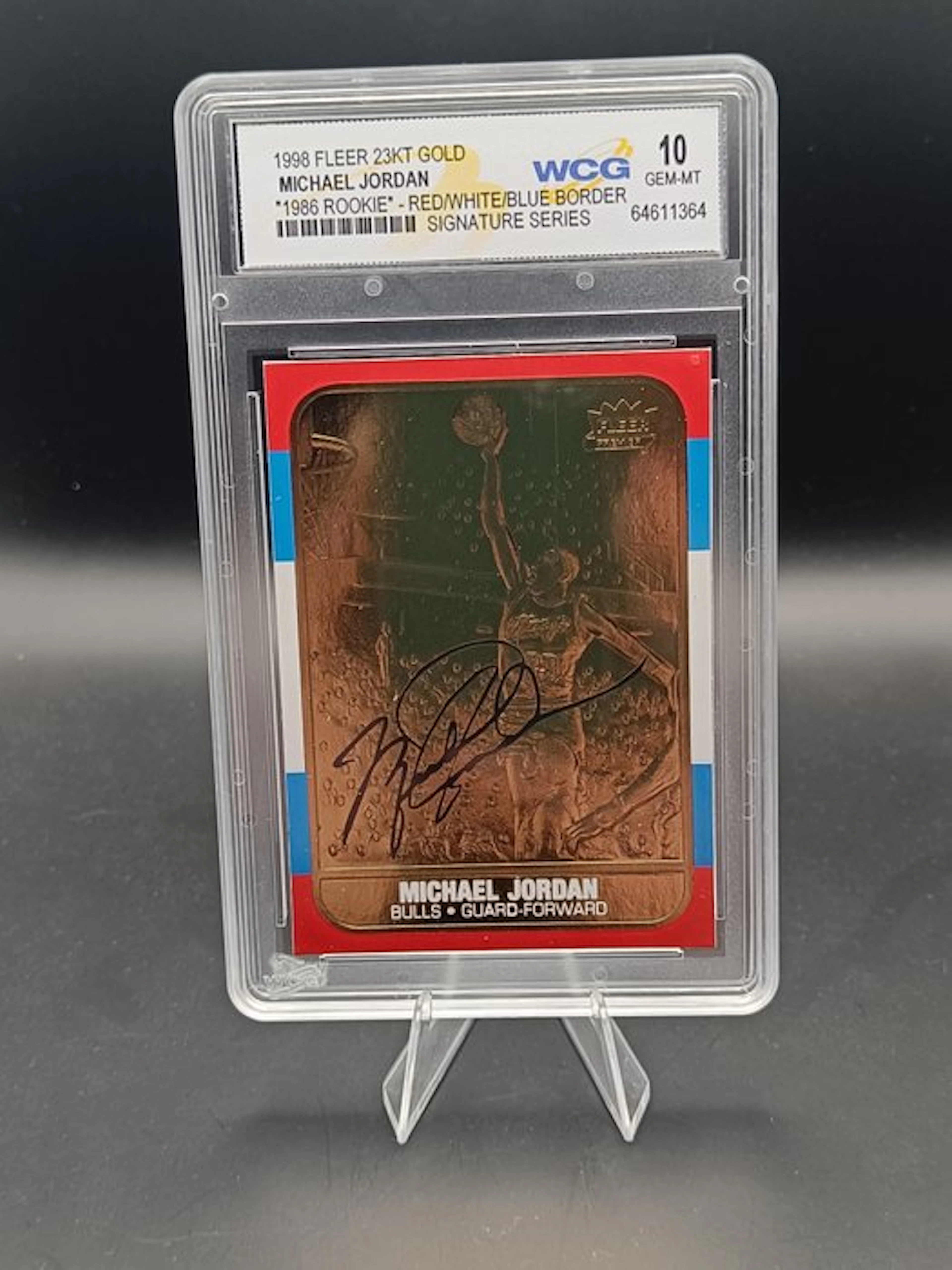 Fleer 1998 23KT Gold Michael Jordan - WCG 10 Graded card