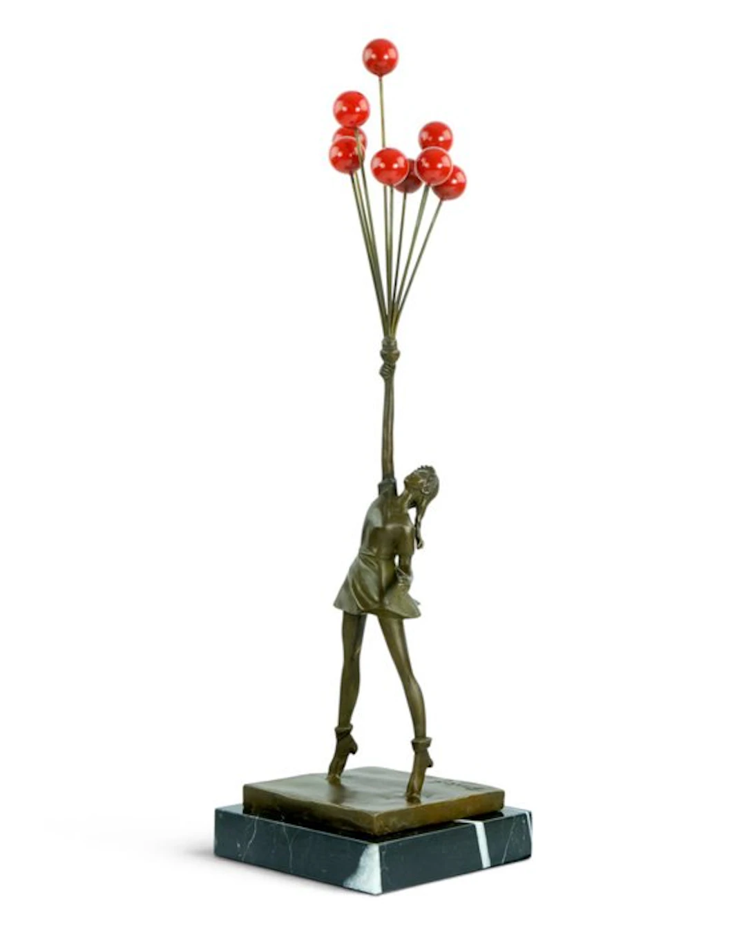 Banksy - after - Sculpture, Girl with Balloons - 54 cm - Bronze, Marble