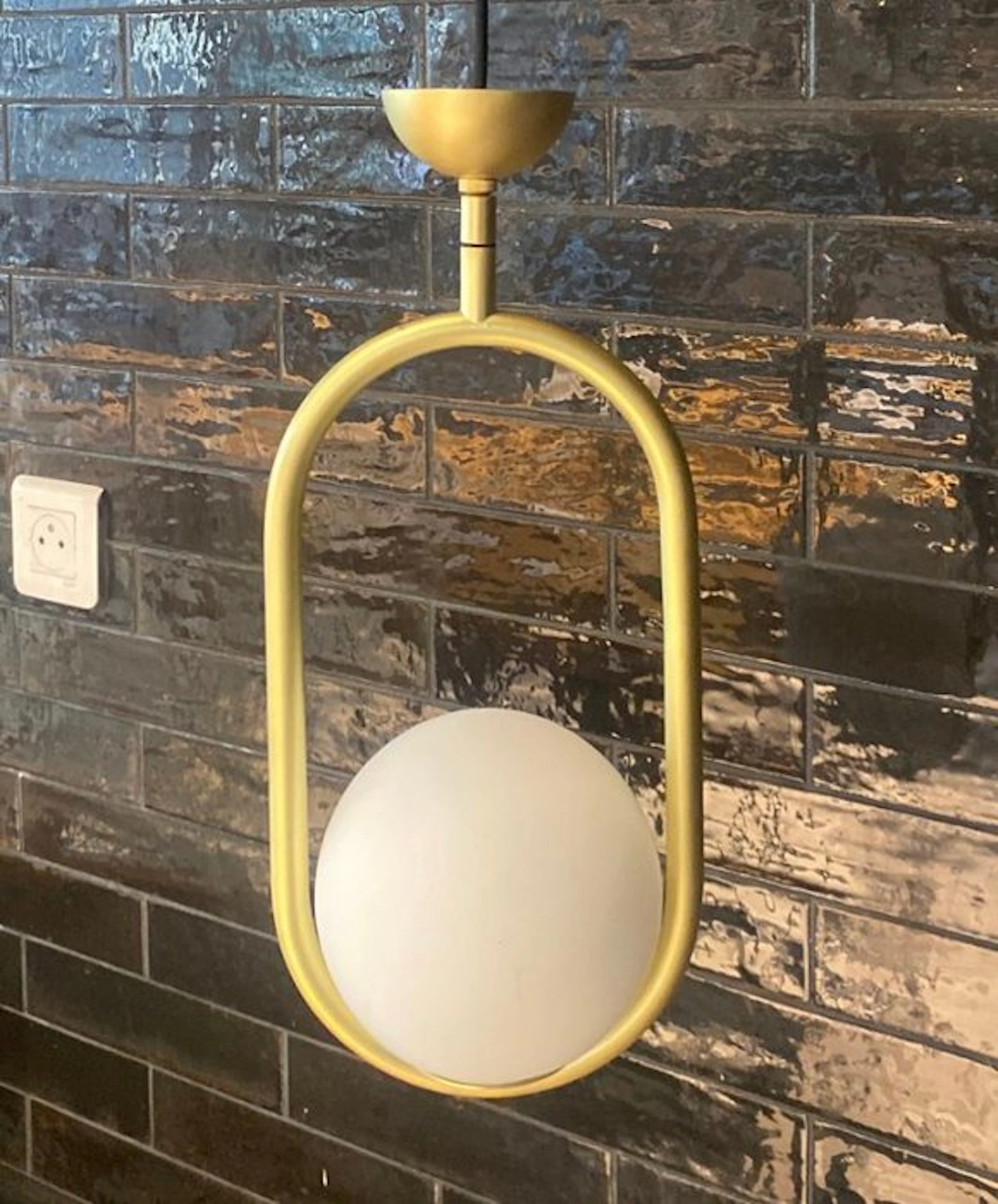 BLUX - stone design - Ceiling lamp (3) - ball s1 - Metal...