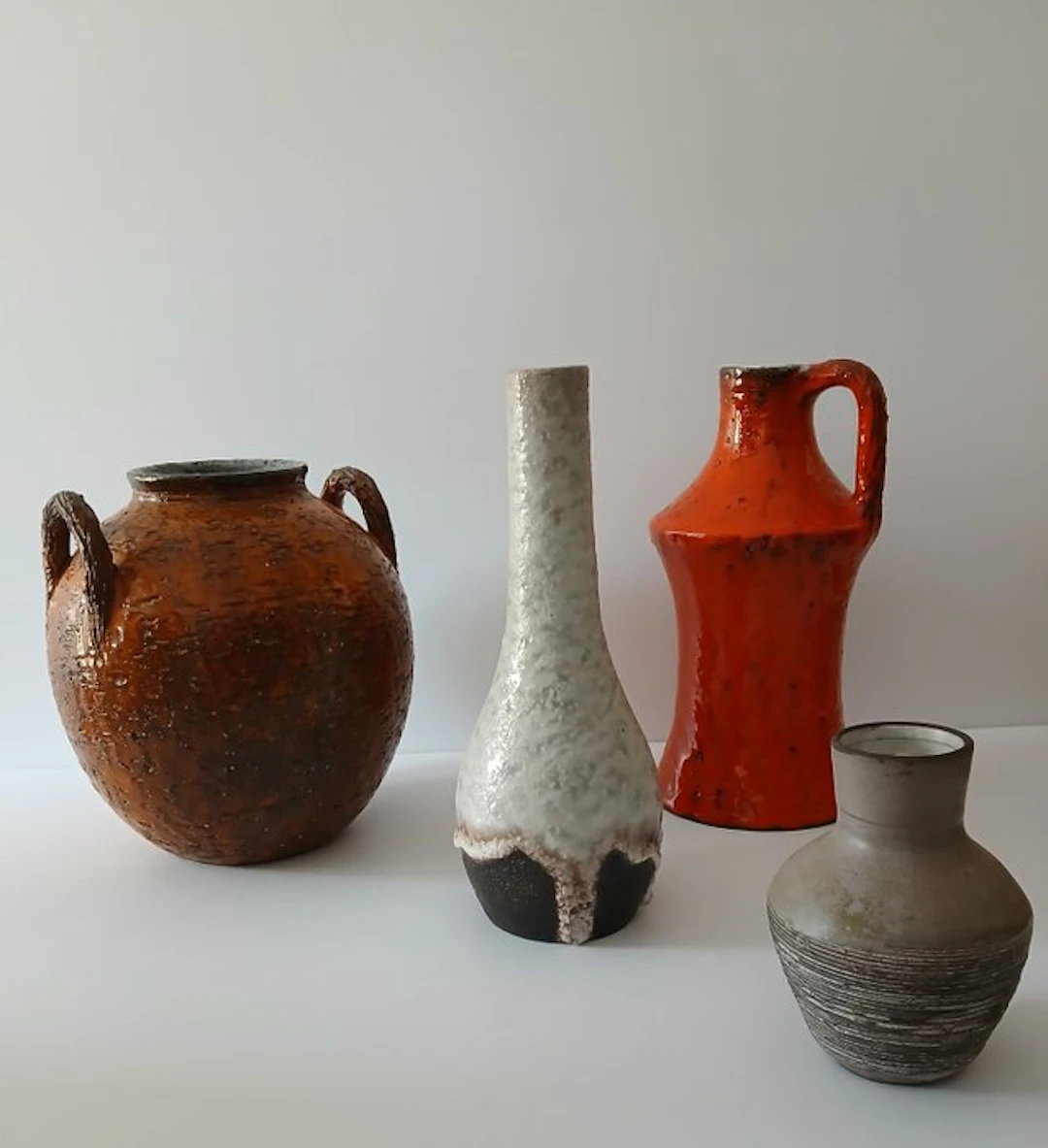 Vase - Ceramic - Set of four vintage vases