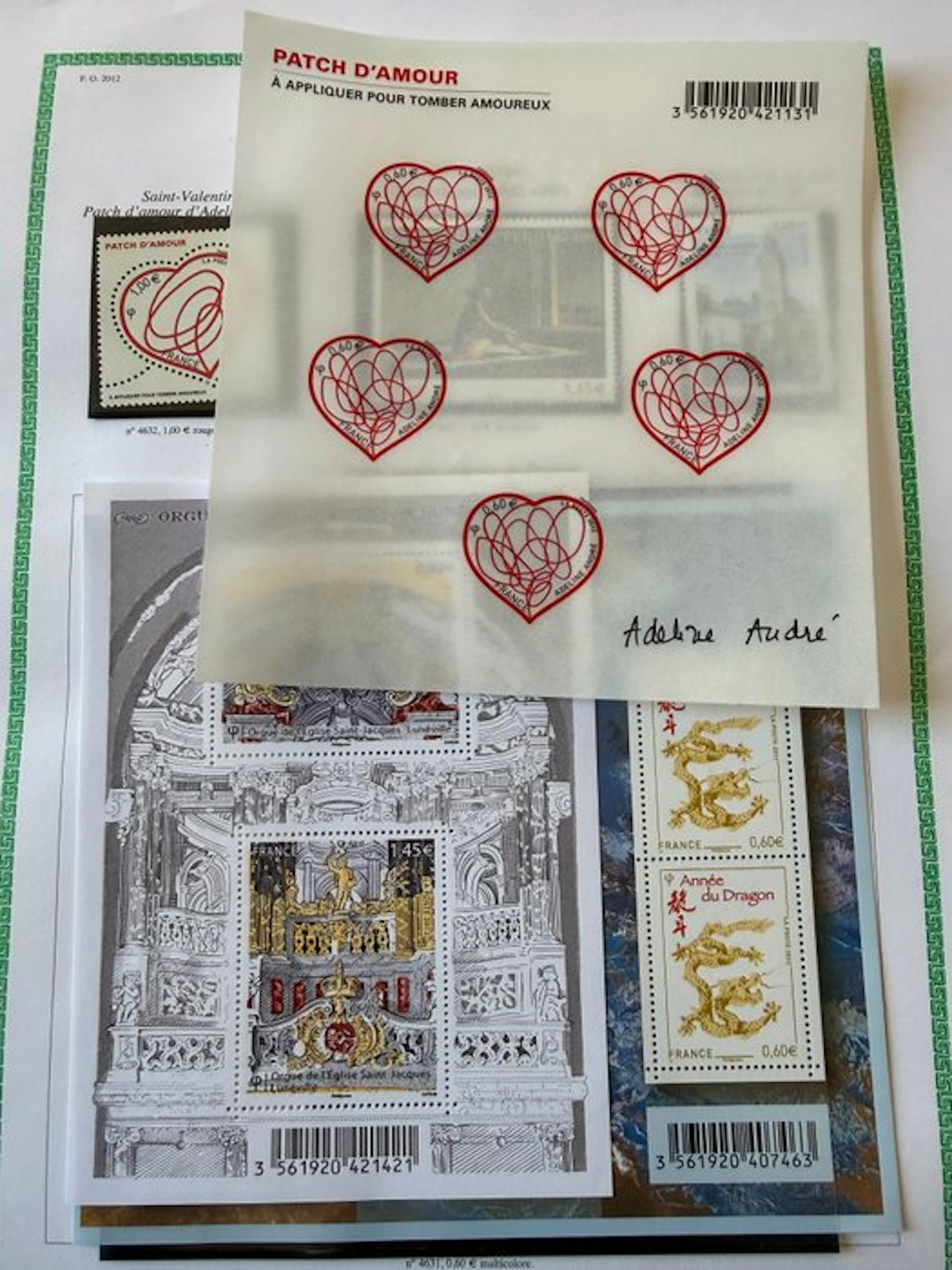 France - Complete year '2012' stamps and blocks mint never hinged. TB.