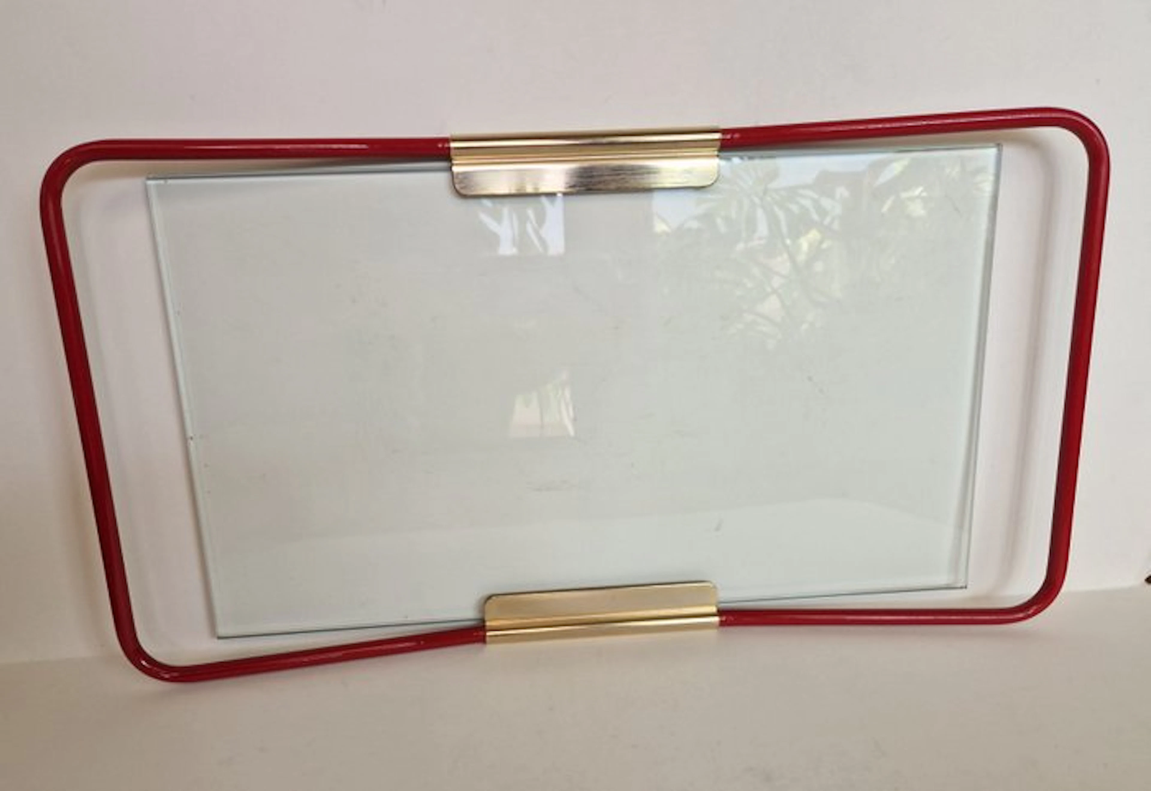 MB - Tray - Metal, Glass, Brass - Space Age