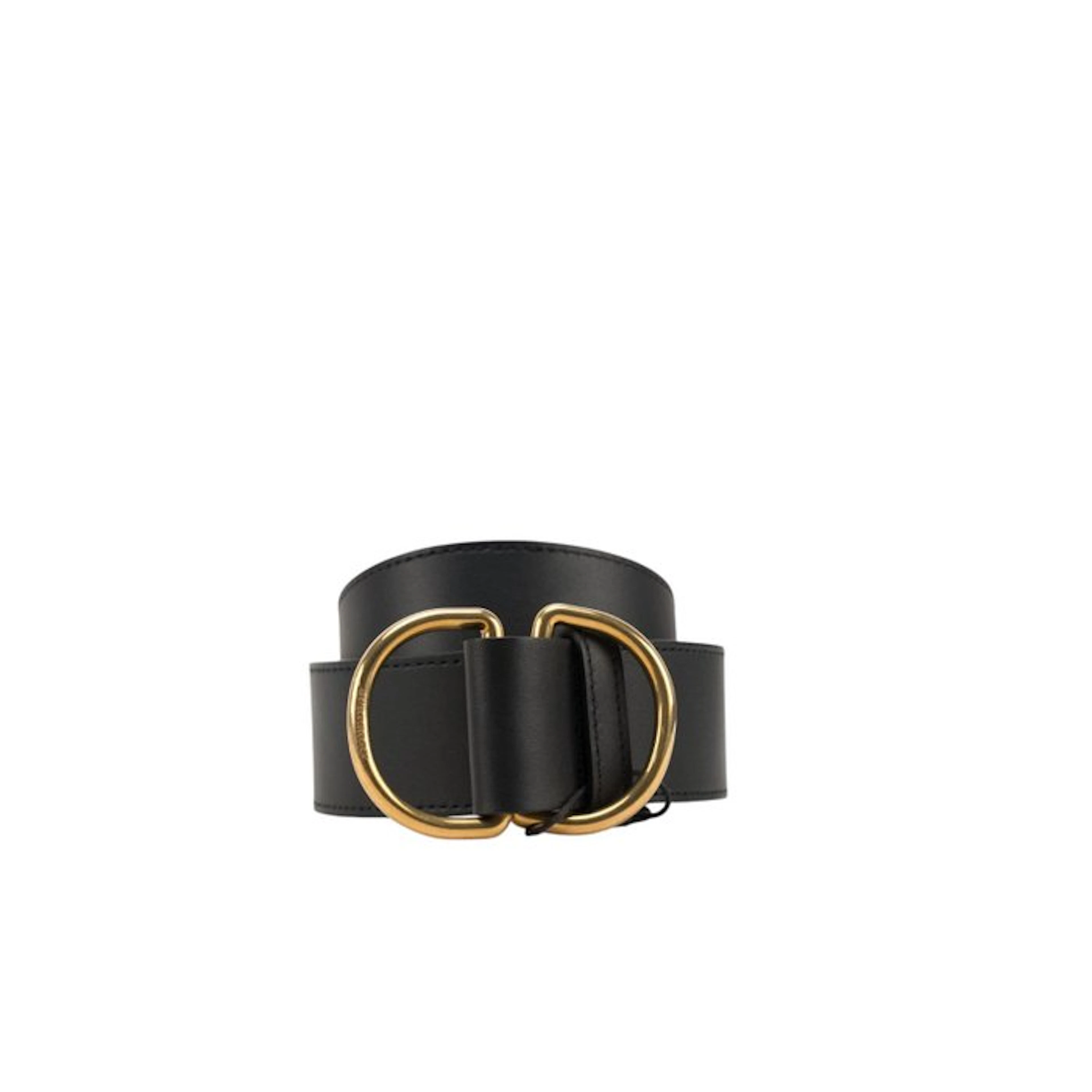 Burberry - BURBERRY - Size S - Black Leather Wide Belt...