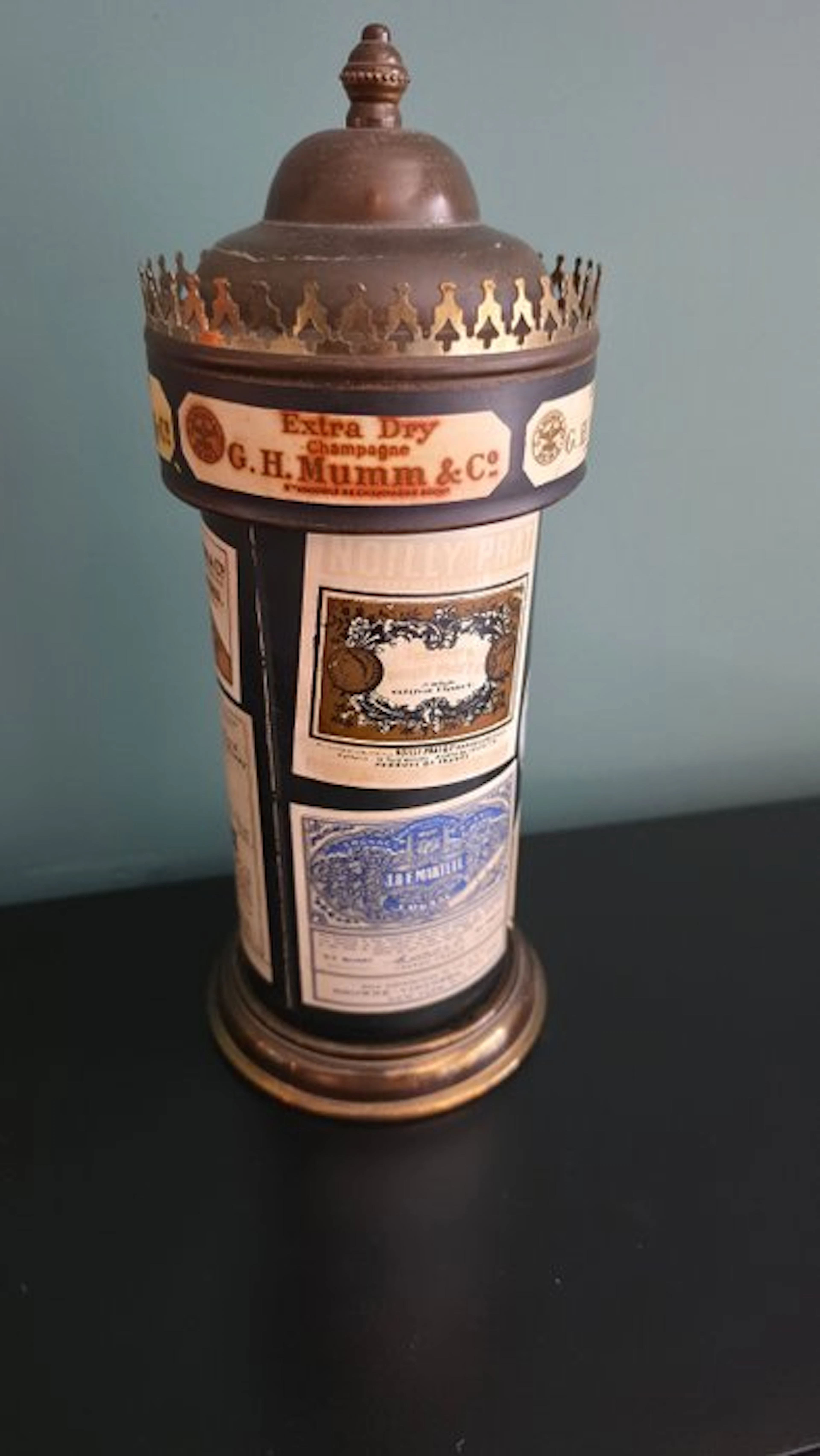 Menier look a like 1950's Music Bottle - Tin toy - money...