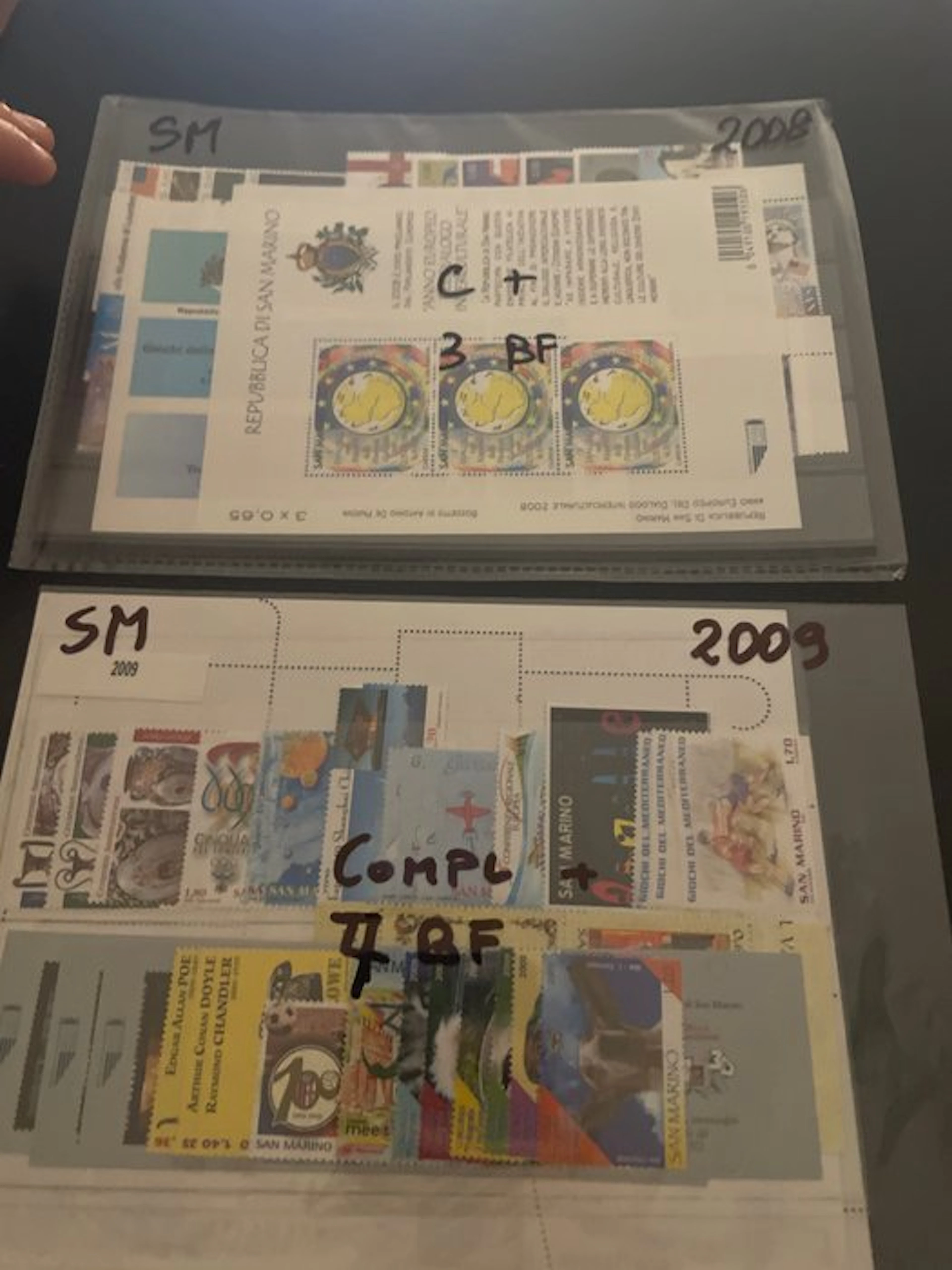 San Marino 2008/2009 - Complete issues from 2008 to 2009, new with intact gum.