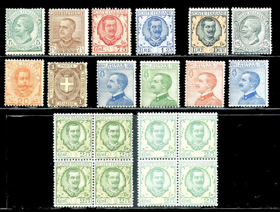 Italy - Final versions, 11 individual values + 2 quatrains