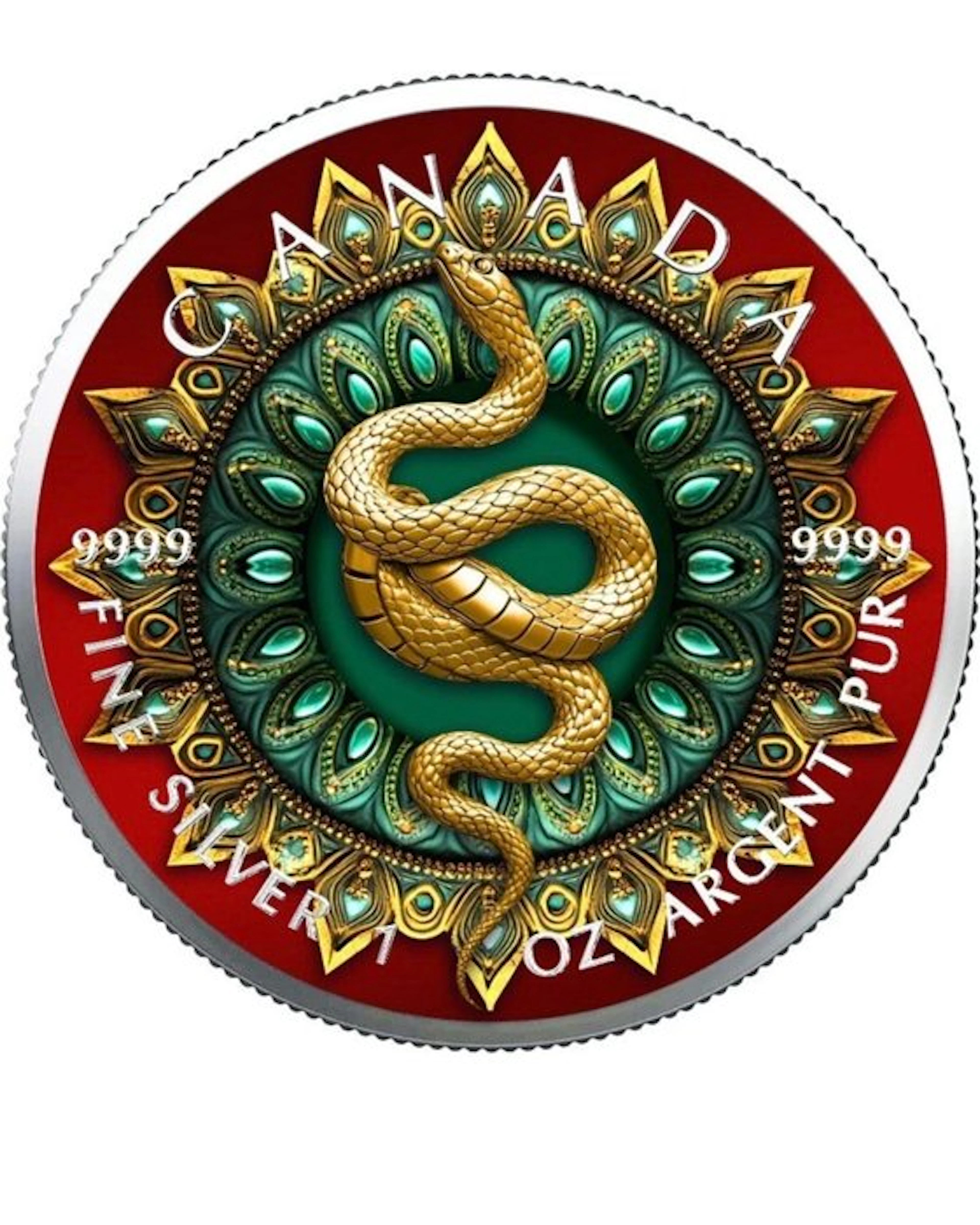 Canada. 5 Dollars 2025 Mandala Snake 1 oz (.999) mit CoA